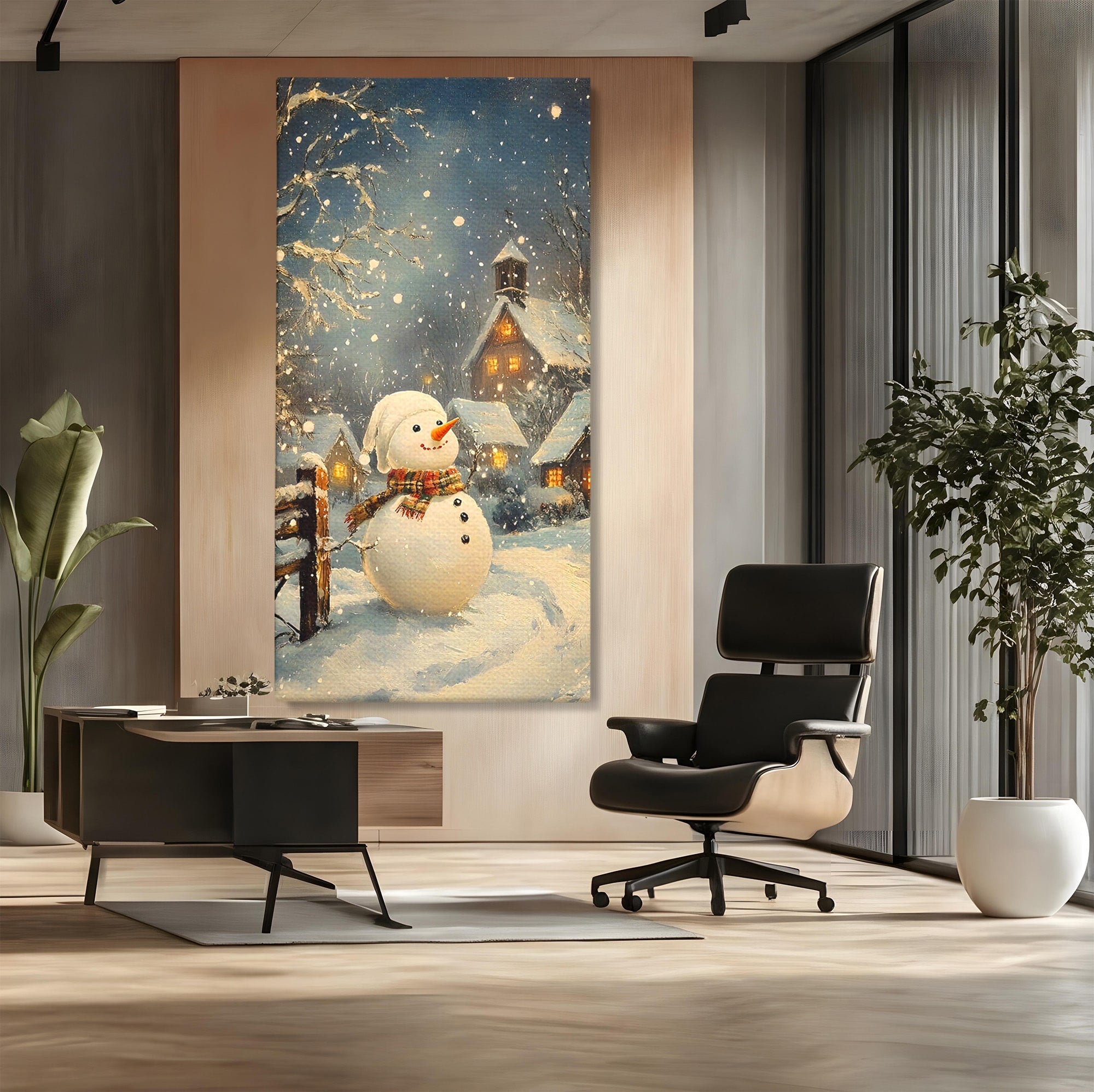 Tablou Canvas Premium LuxCanva® PI1085, Om De Zapada Vesel, Omat, Casa, Peisaj, Noapte, Living, Dormitor, Culori Vibrante