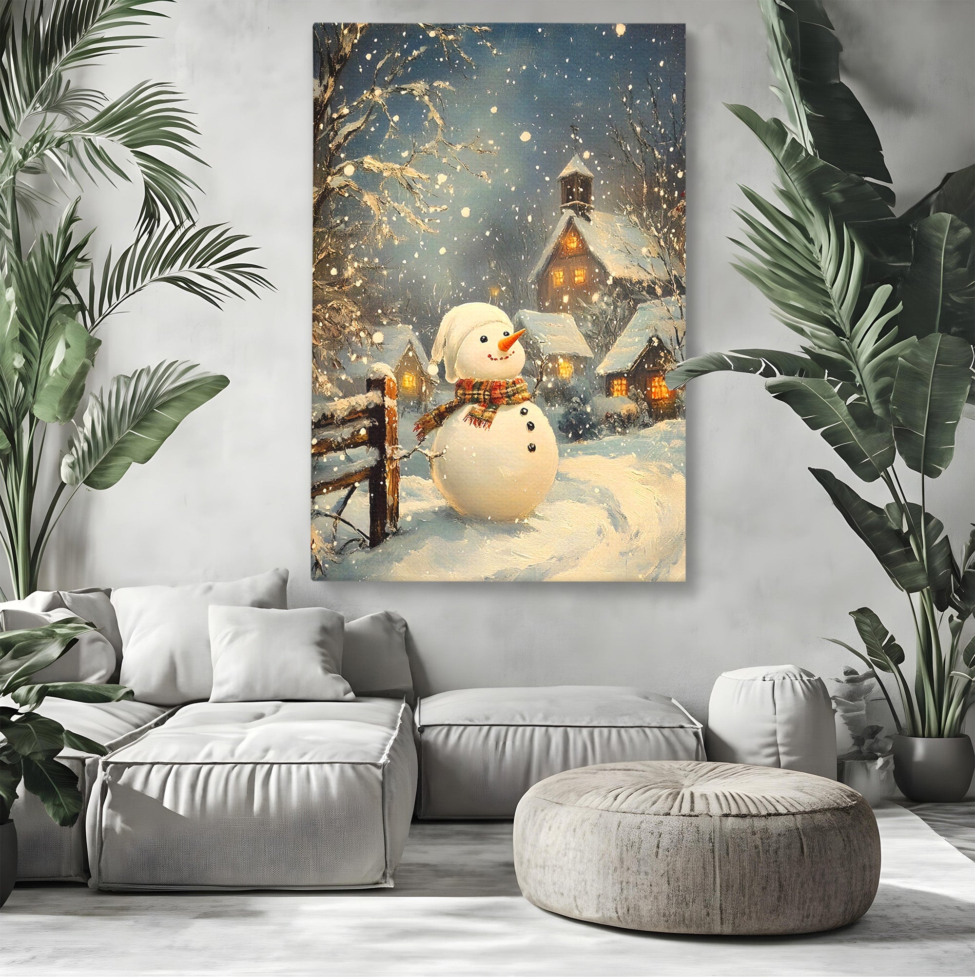 Tablou Canvas Premium LuxCanva® PI1085, Om De Zapada Vesel, Omat, Casa, Peisaj, Noapte, Living, Dormitor, Culori Vibrante