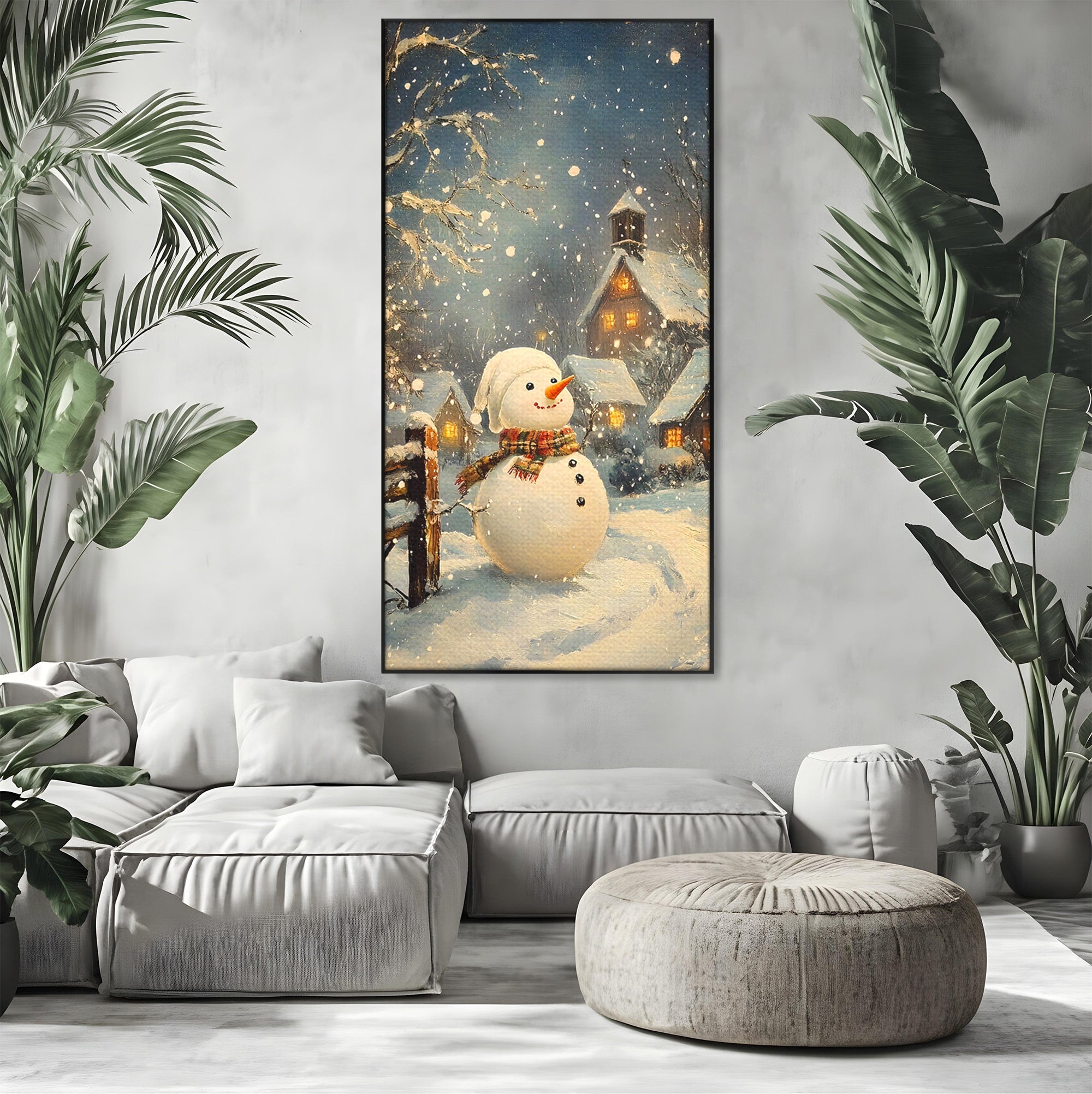 Tablou Canvas Premium LuxCanva® PI1085, Om De Zapada Vesel, Omat, Casa, Peisaj, Noapte, Living, Dormitor, Culori Vibrante