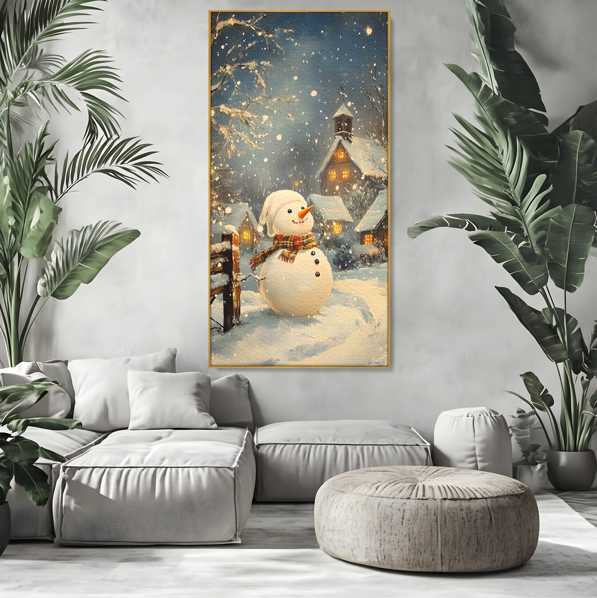 Tablou Canvas Premium LuxCanva® PI1085, Om De Zapada Vesel, Omat, Casa, Peisaj, Noapte, Living, Dormitor, Culori Vibrante