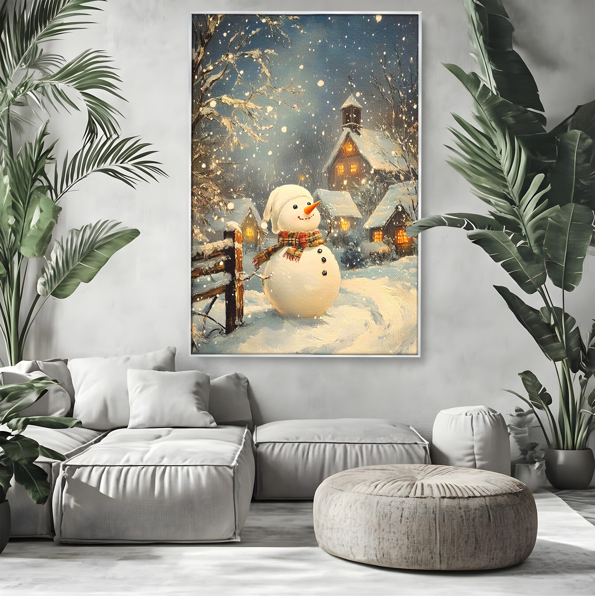 Tablou Canvas Premium LuxCanva® PI1085, Om De Zapada Vesel, Omat, Casa, Peisaj, Noapte, Living, Dormitor, Culori Vibrante