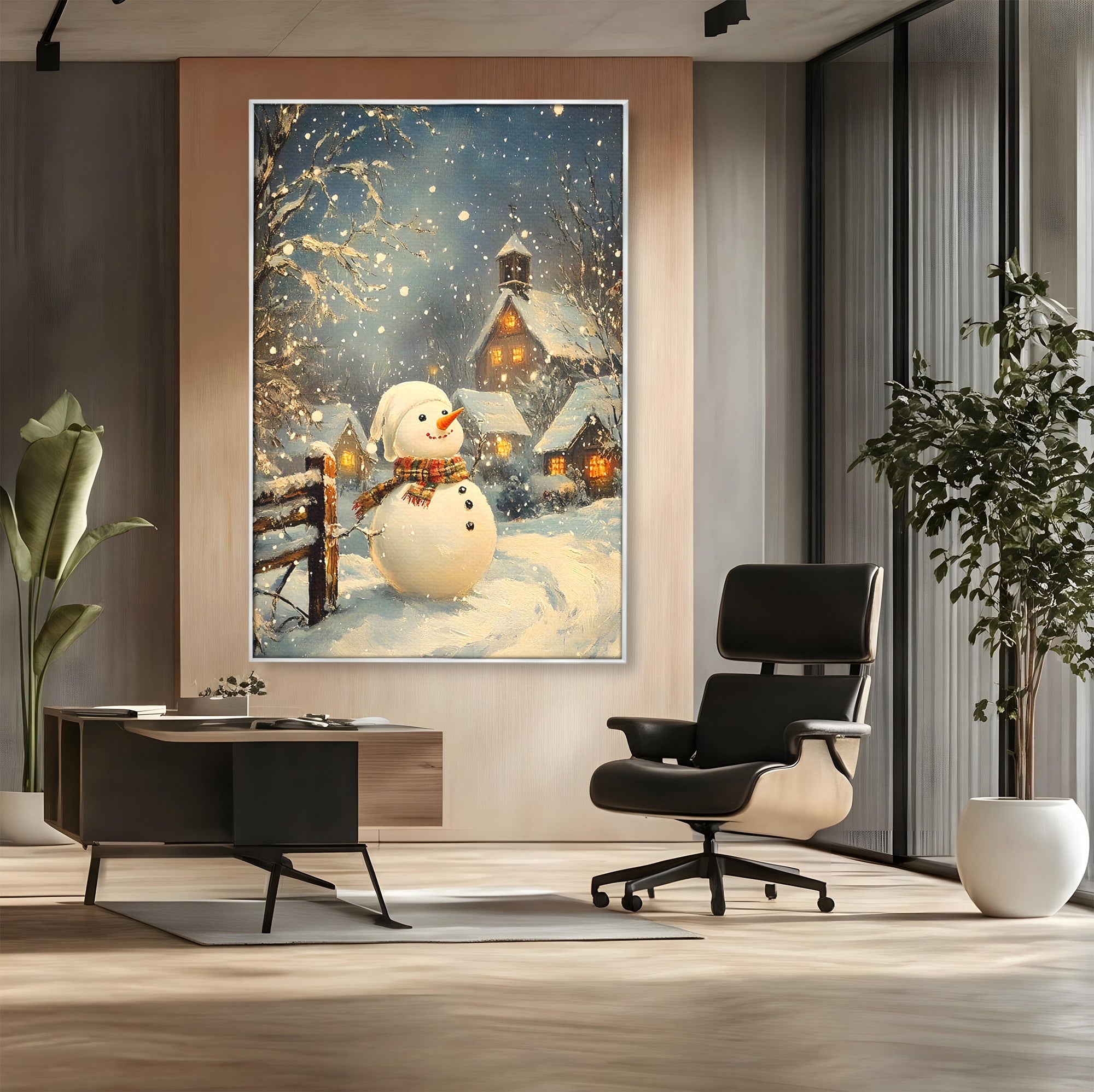 Tablou Canvas Premium LuxCanva® PI1085, Om De Zapada Vesel, Omat, Casa, Peisaj, Noapte, Living, Dormitor, Culori Vibrante