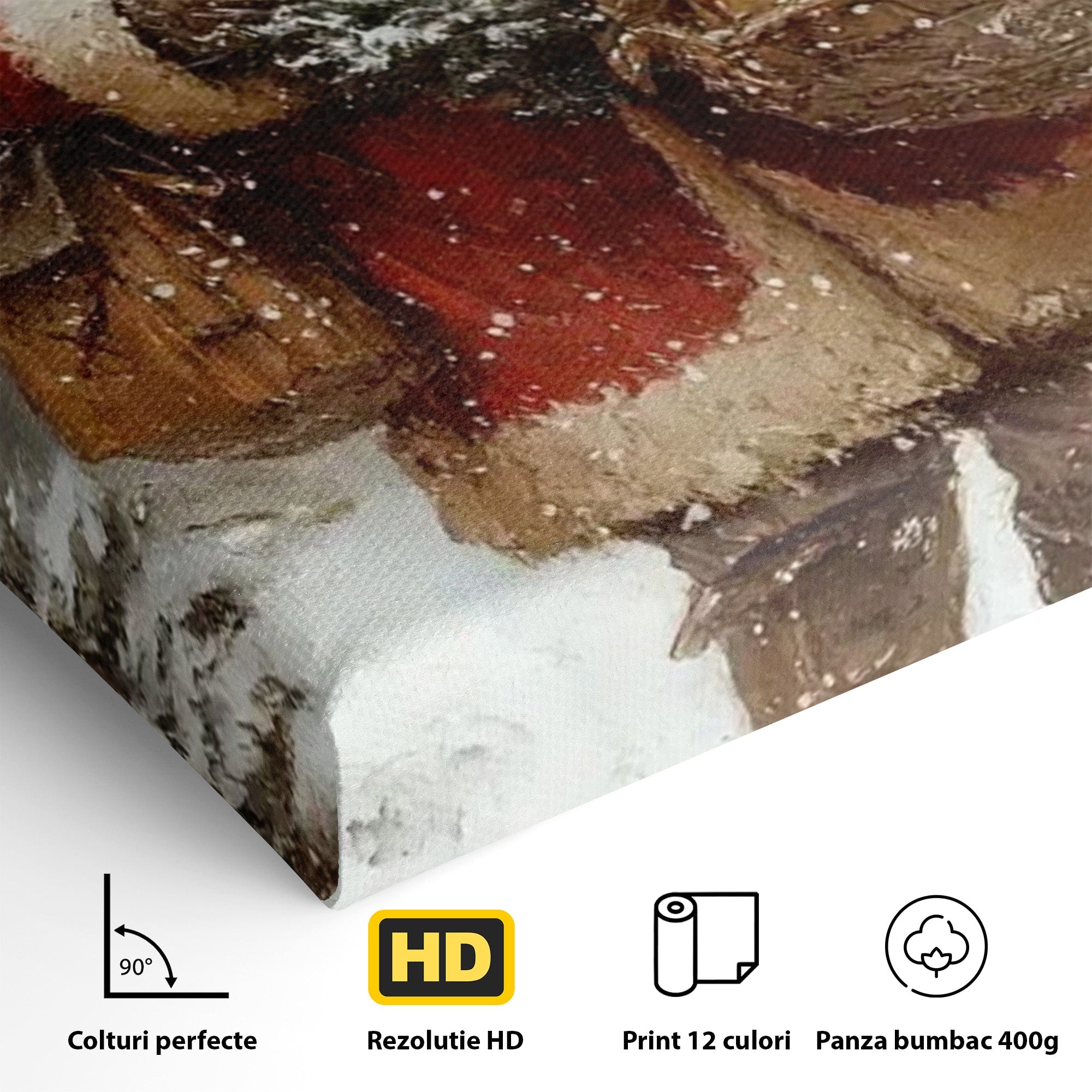 Tablou Canvas Premium LuxCanva® PI1087, Bradul lui Mos Craciun, Iarna, Cos, Desaga, Cadouri, Living, Sarbatori, Culori Vibrante
