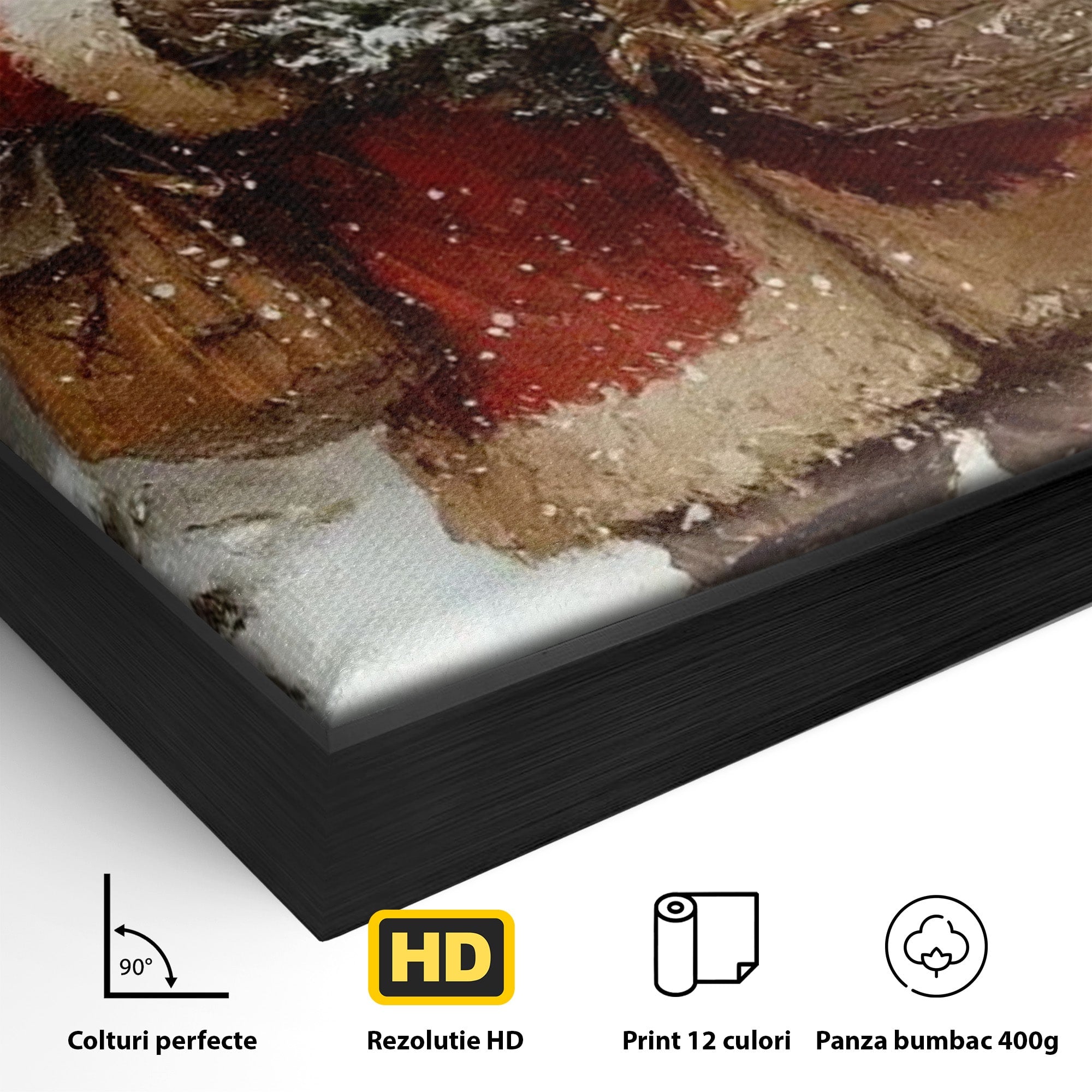 Tablou Canvas Premium LuxCanva® PI1087, Bradul lui Mos Craciun, Iarna, Cos, Desaga, Cadouri, Living, Sarbatori, Culori Vibrante