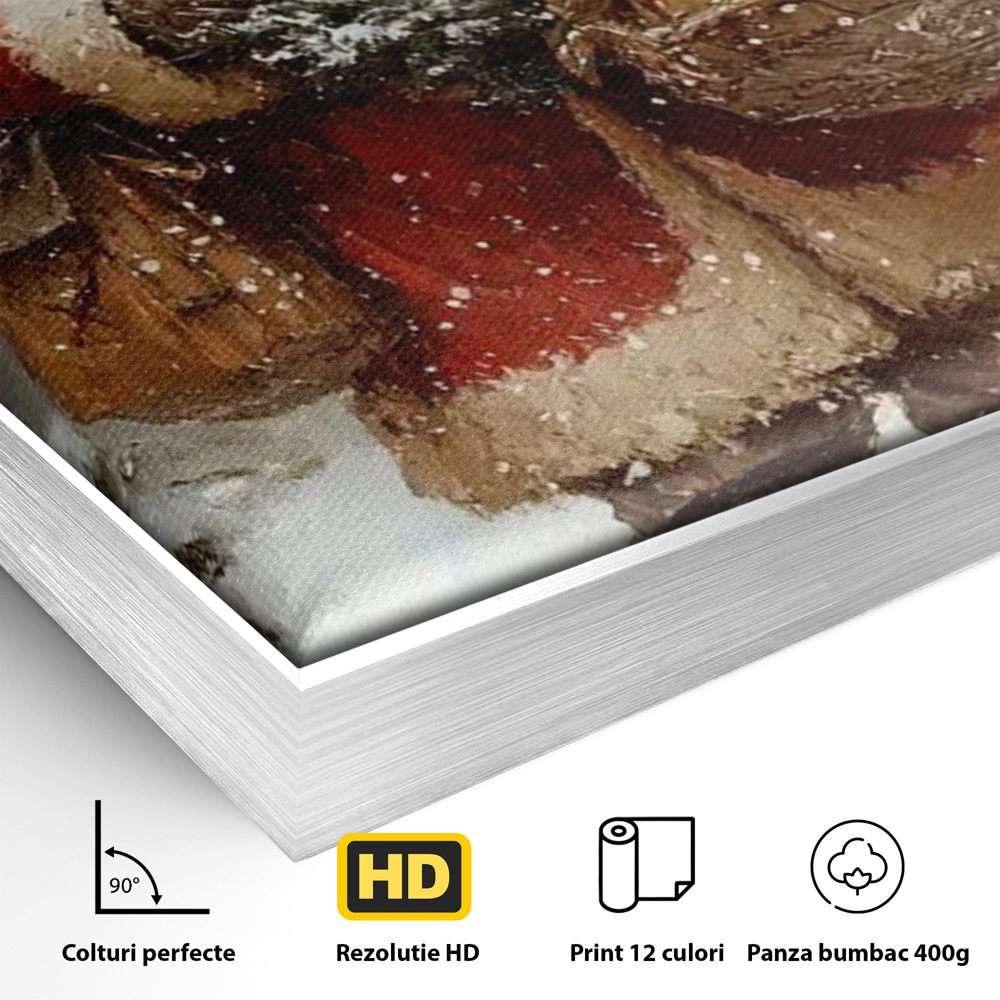 Tablou Canvas Premium LuxCanva® PI1087, Bradul lui Mos Craciun, Iarna, Cos, Desaga, Cadouri, Living, Sarbatori, Culori Vibrante