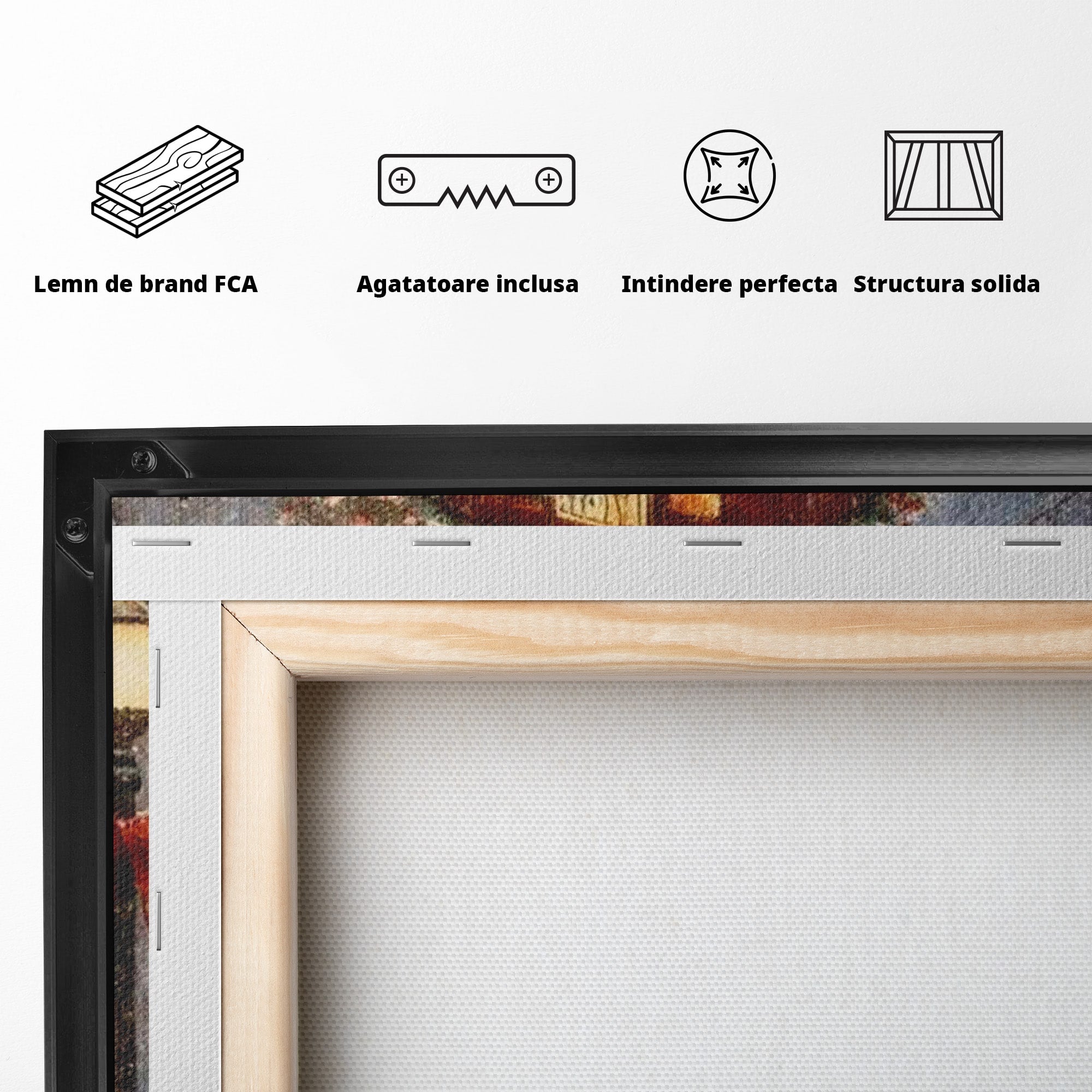 Tablou Canvas Premium LuxCanva® PI1088, Tramvaiul De Craciun, Calatorie, Craciun, Iarna, Decoratiuni, Living, Culori Vibrante