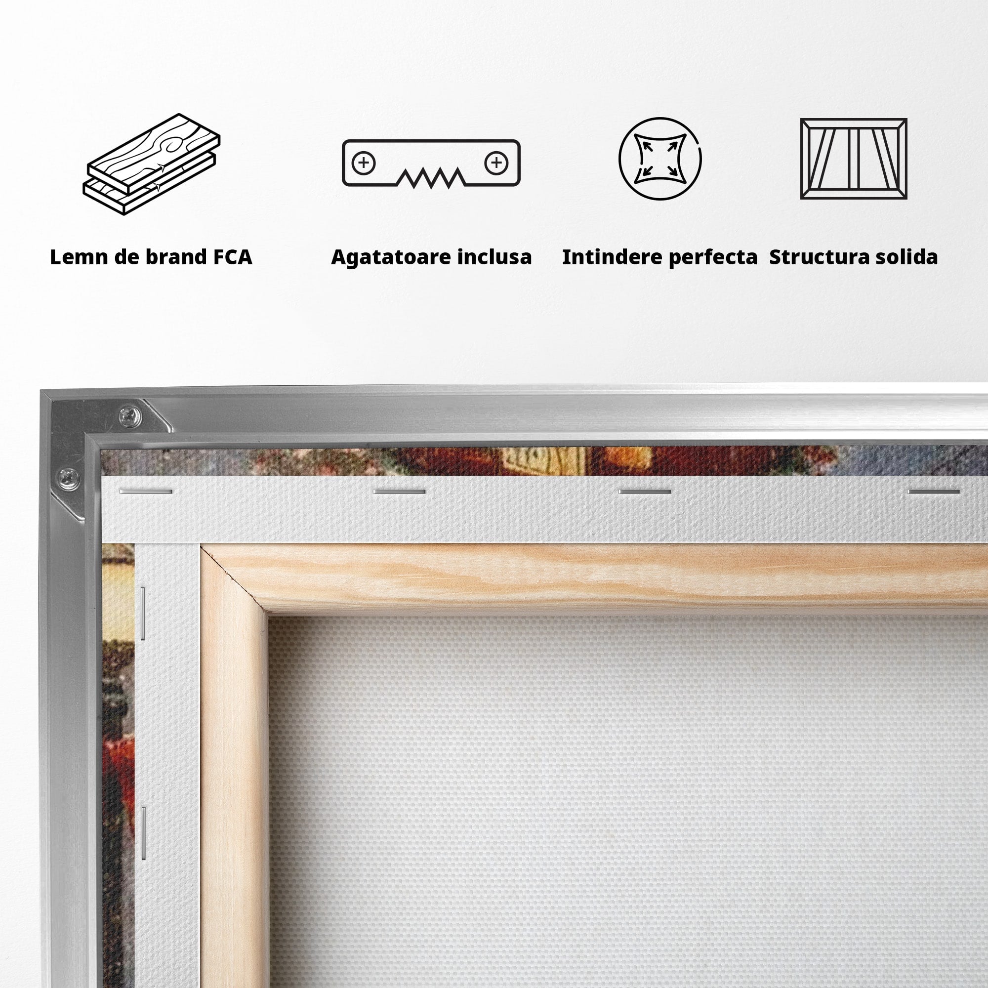 Tablou Canvas Premium LuxCanva® PI1088, Tramvaiul De Craciun, Calatorie, Craciun, Iarna, Decoratiuni, Living, Culori Vibrante