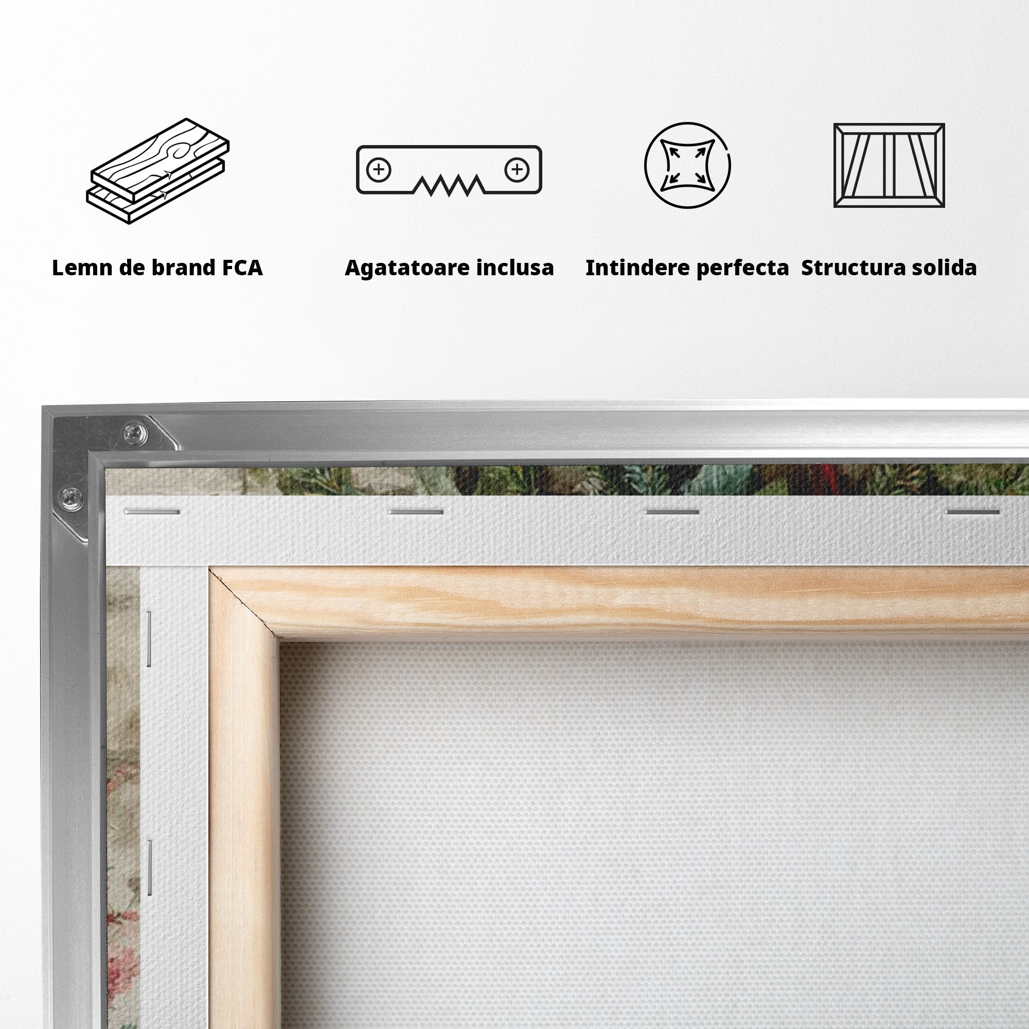 Tablou Canvas Premium LuxCanva® PI1089, Ciorap De Craciun, Cadouri, Decor, Festiv, Copii, Flori, Living, Iarna, Sarbatoare, Culori Vibrante