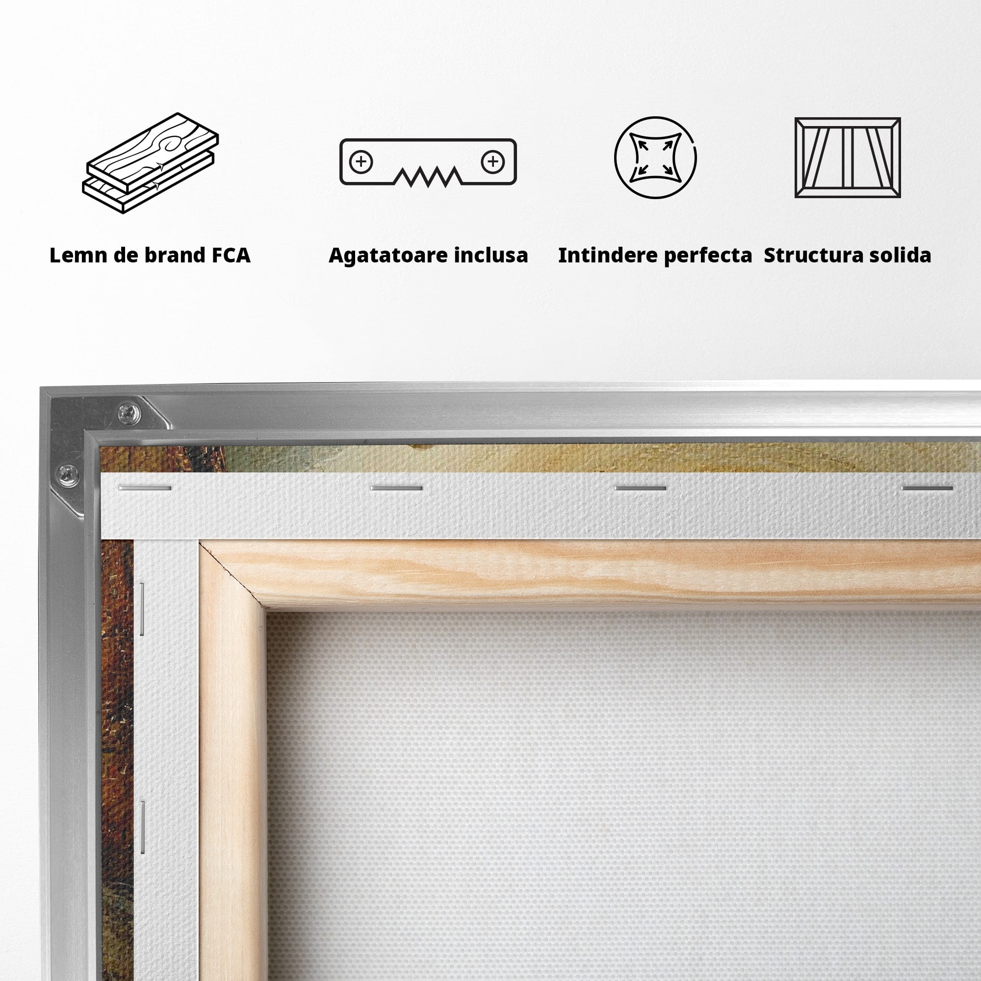Tablou Canvas Premium LuxCanva® PI1096, Fata Si Soarele, Apus, Peisaj, Soare, Visator, Dormitor, Culori Vibrante