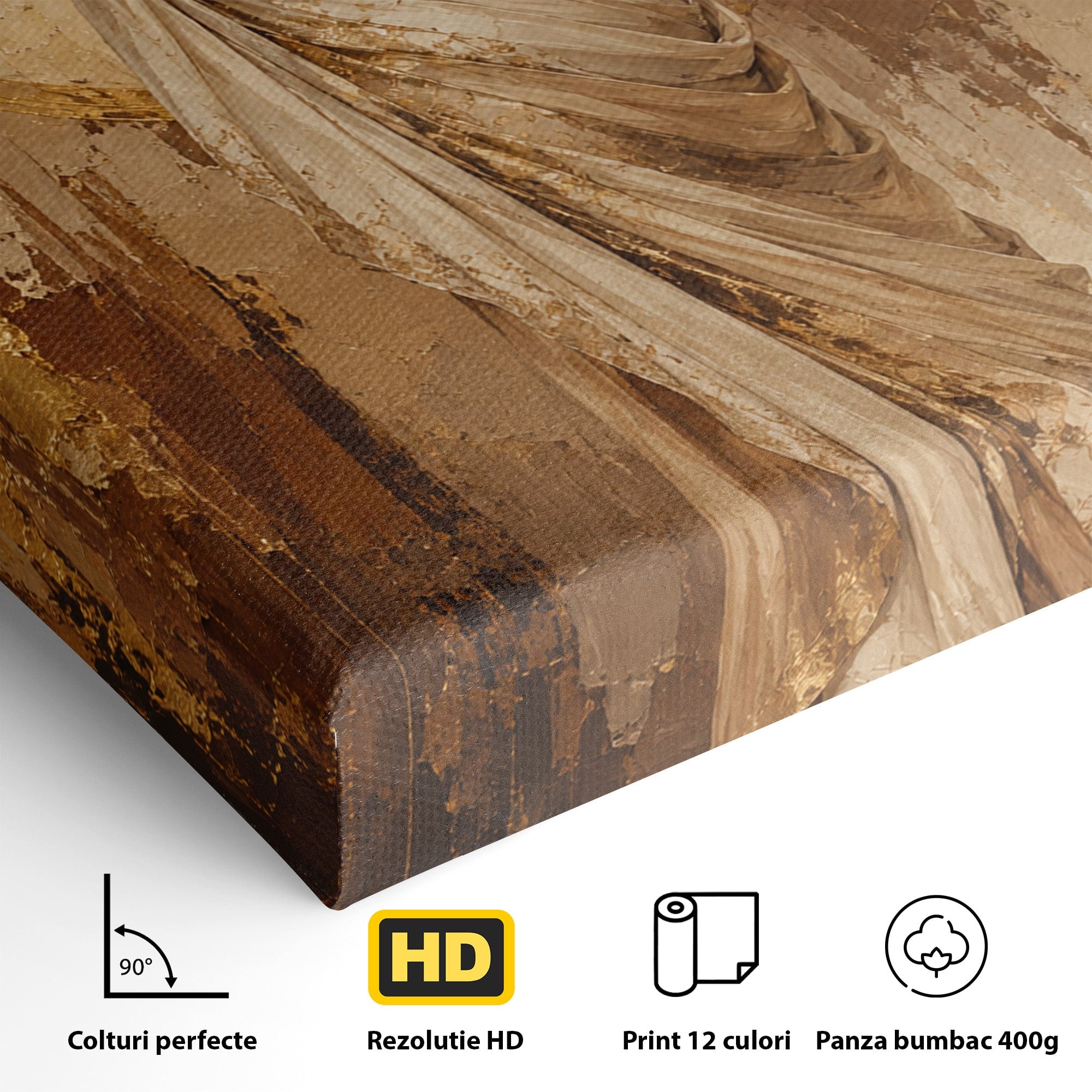 Tablou Canvas Premium LuxCanva® PI1097, Dansul Auriu, Femeie, Armonie, Eleganta, Arta, Living, Dormitor, Culori Vibrante