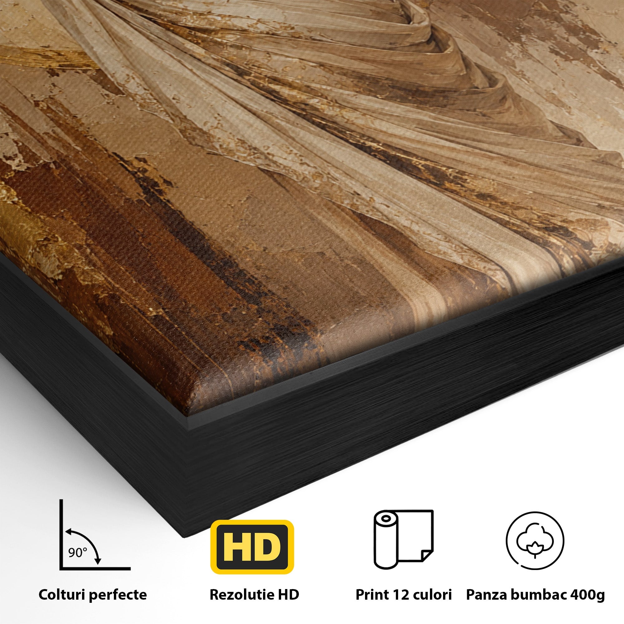 Tablou Canvas Premium LuxCanva® PI1097, Dansul Auriu, Femeie, Armonie, Eleganta, Arta, Living, Dormitor, Culori Vibrante