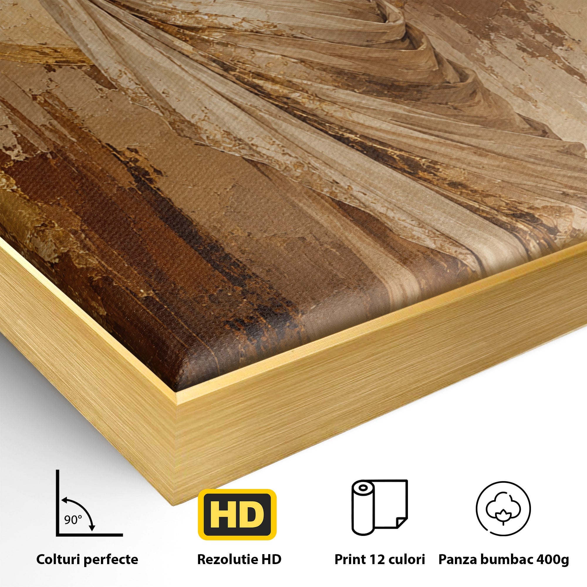 Tablou Canvas Premium LuxCanva® PI1097, Dansul Auriu, Femeie, Armonie, Eleganta, Arta, Living, Dormitor, Culori Vibrante