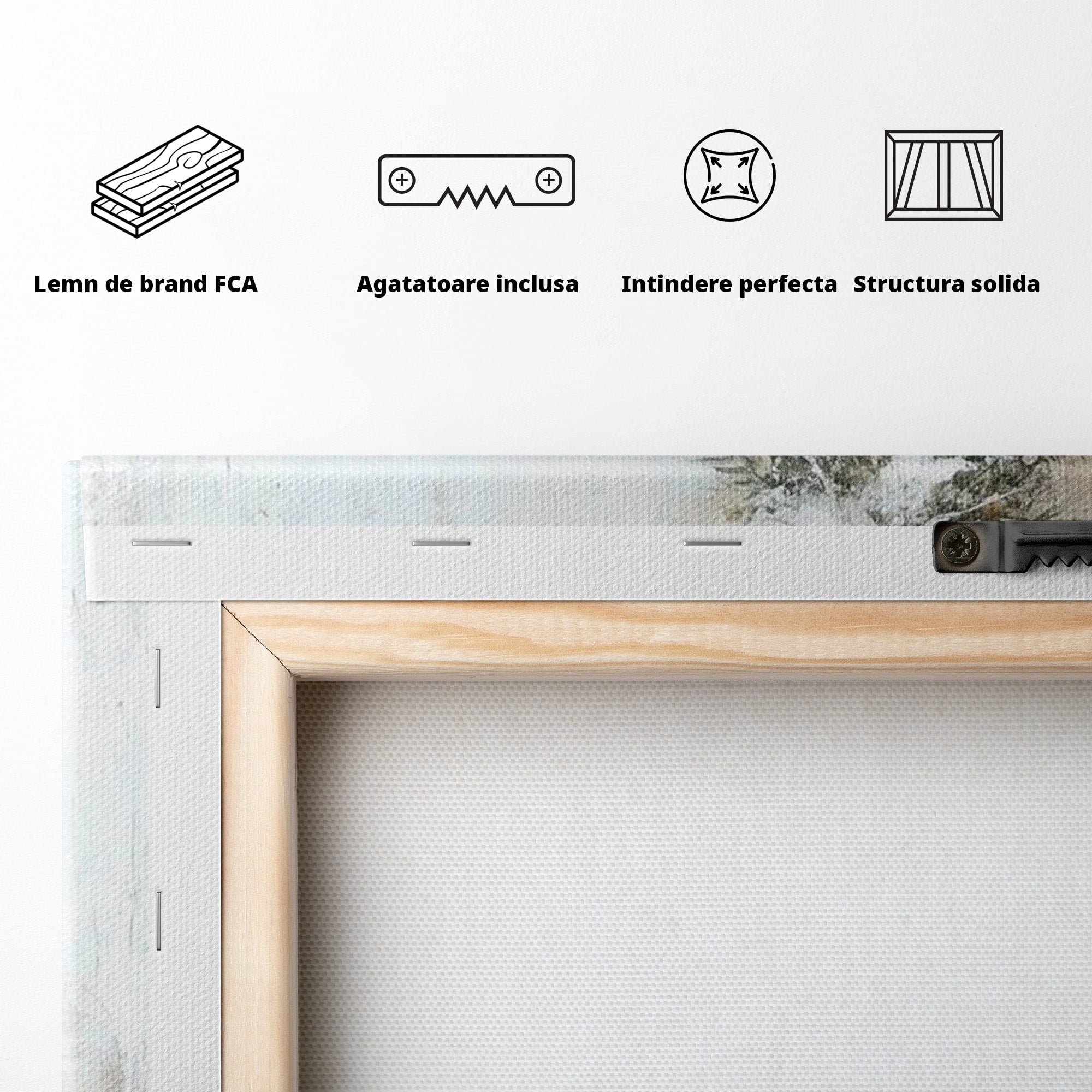 Tablou Canvas Premium LuxCanva® PI1101, Brad Si Cadouri De Craciun, Emotie, Cadouri, Brad, Iarna, Living, Culori Vibrante