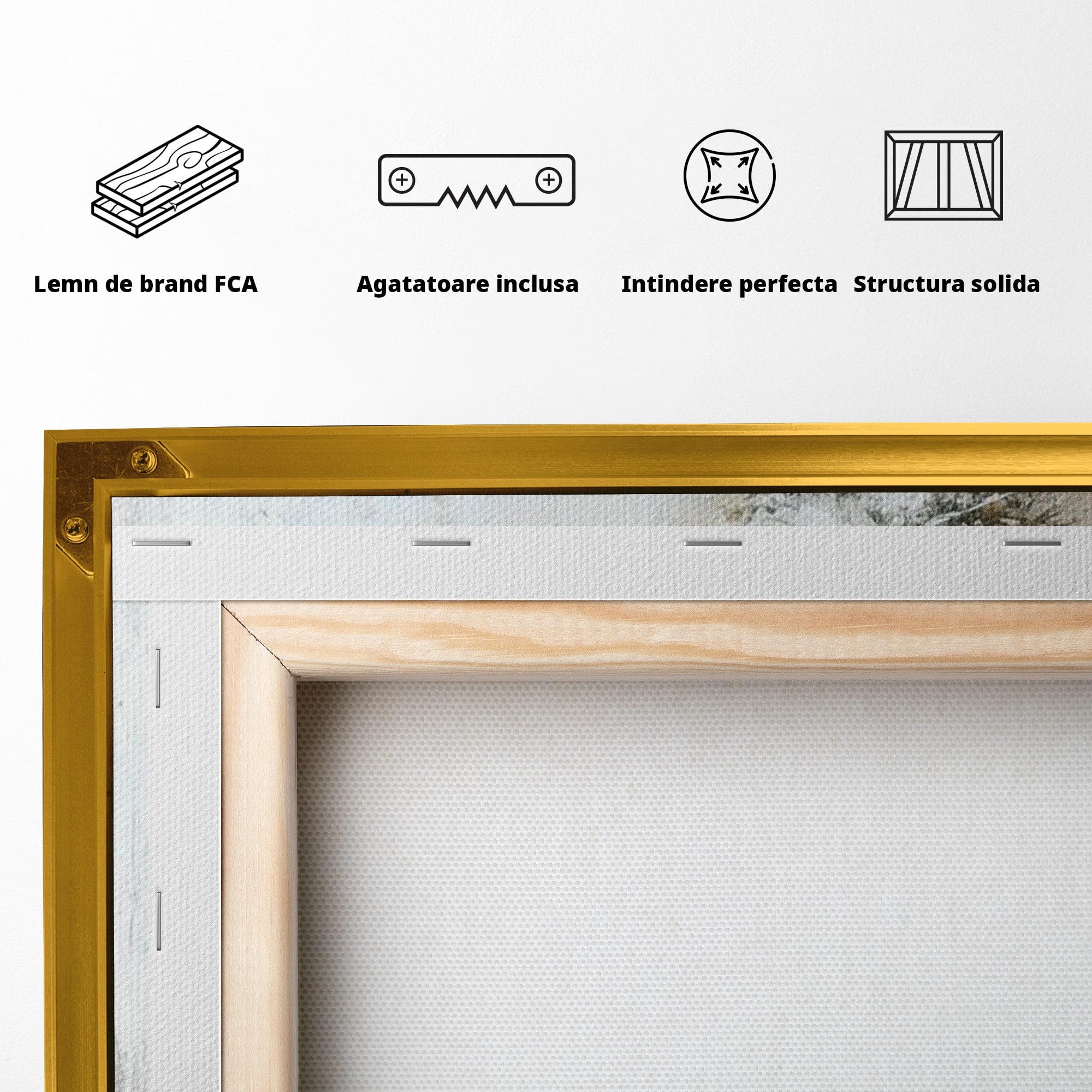 Tablou Canvas Premium LuxCanva® PI1101, Brad Si Cadouri De Craciun, Emotie, Cadouri, Brad, Iarna, Living, Culori Vibrante