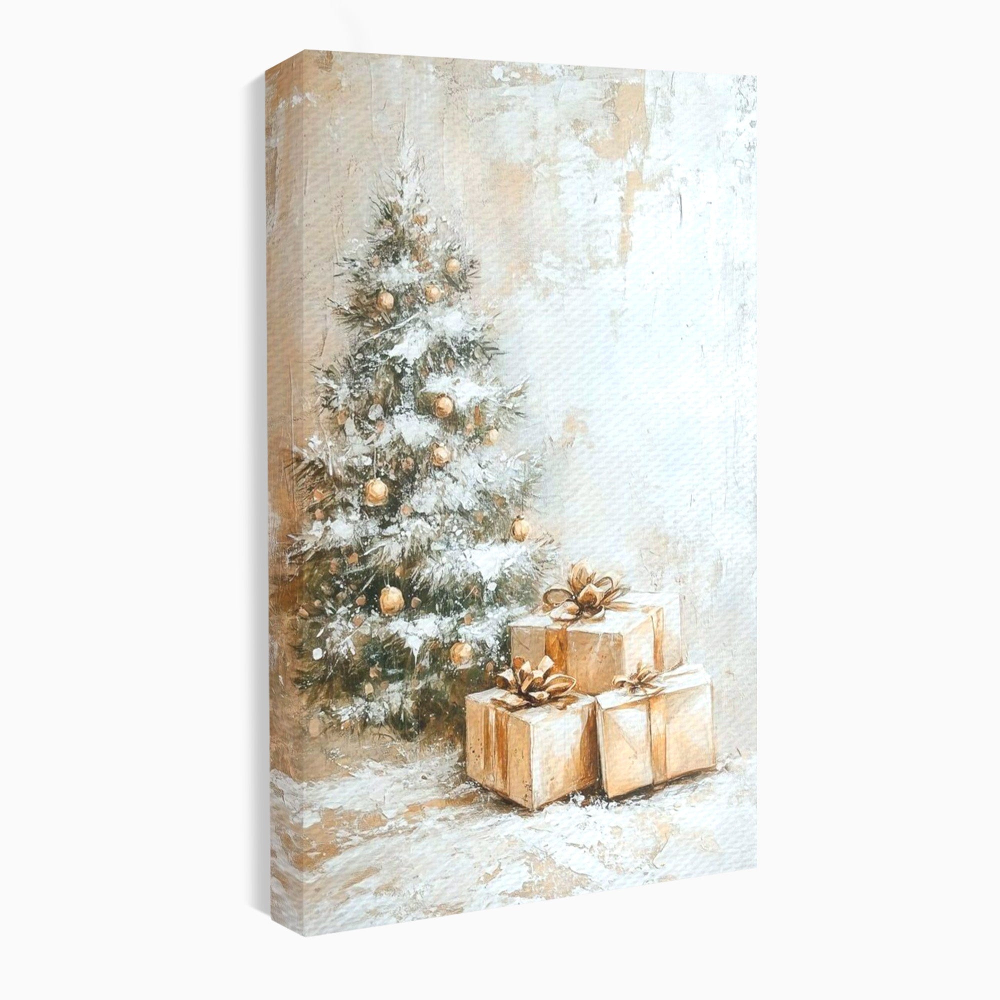 Tablou Canvas Premium LuxCanva® PI1101, Brad Si Cadouri De Craciun, Emotie, Cadouri, Brad, Iarna, Living, Culori Vibrante