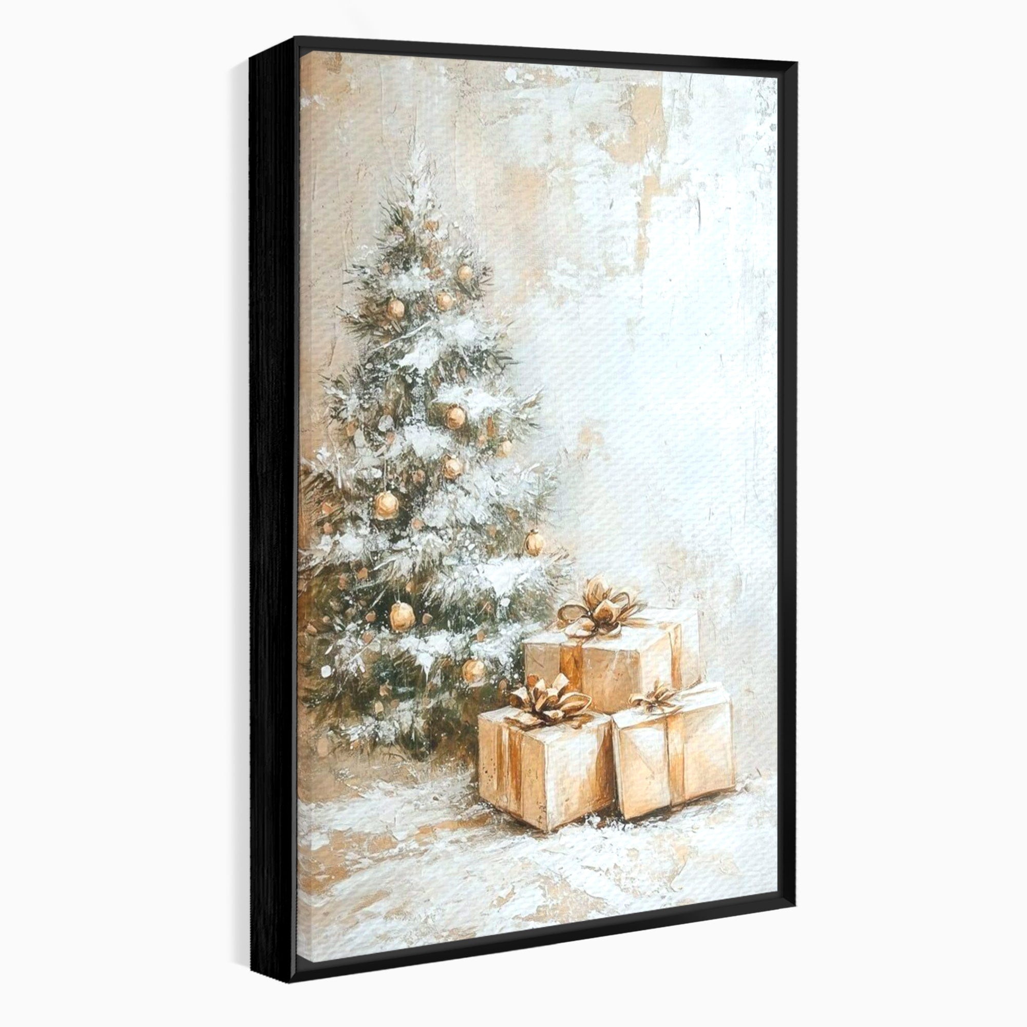 Tablou Canvas Premium LuxCanva® PI1101, Brad Si Cadouri De Craciun, Emotie, Cadouri, Brad, Iarna, Living, Culori Vibrante