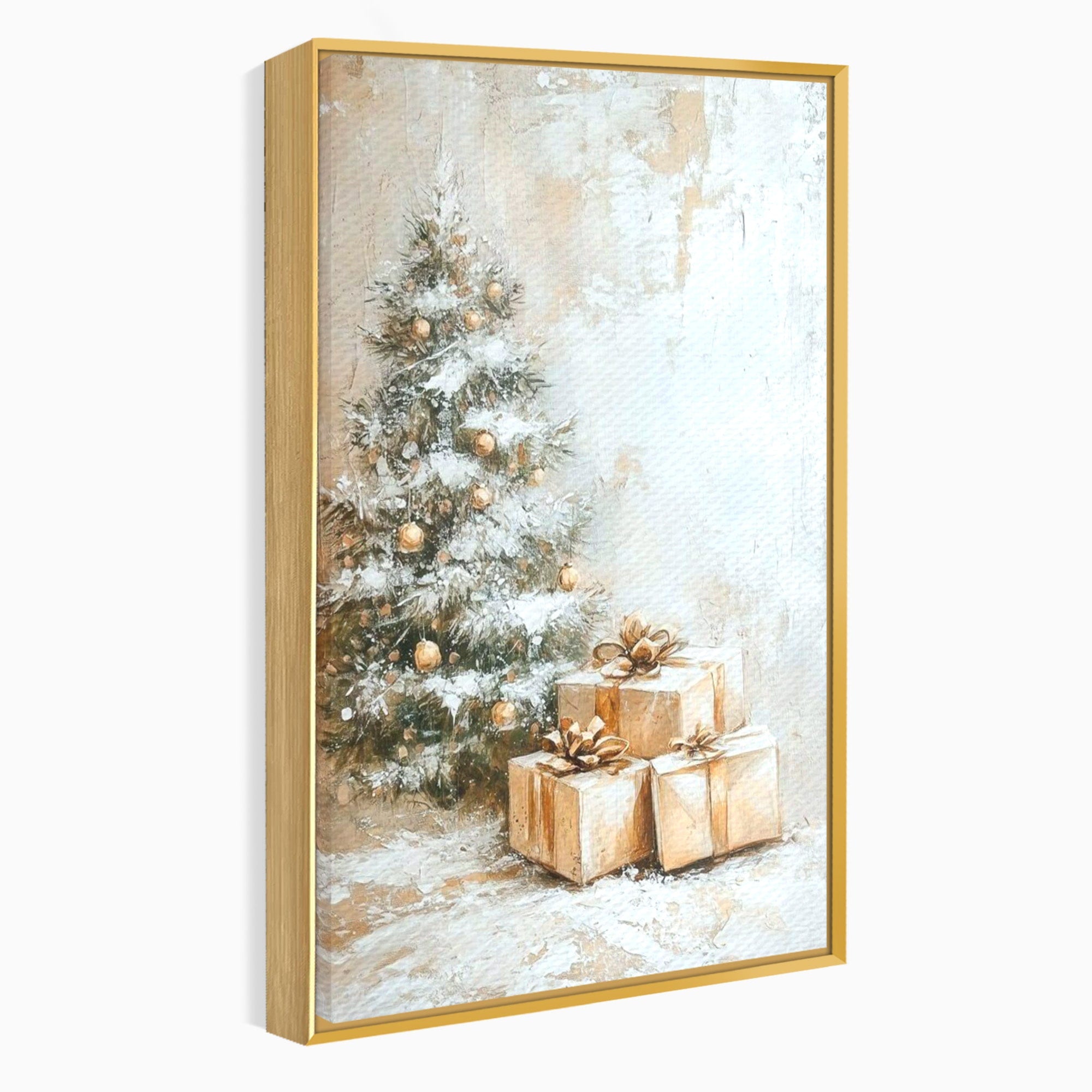 Tablou Canvas Premium LuxCanva® PI1101, Brad Si Cadouri De Craciun, Emotie, Cadouri, Brad, Iarna, Living, Culori Vibrante