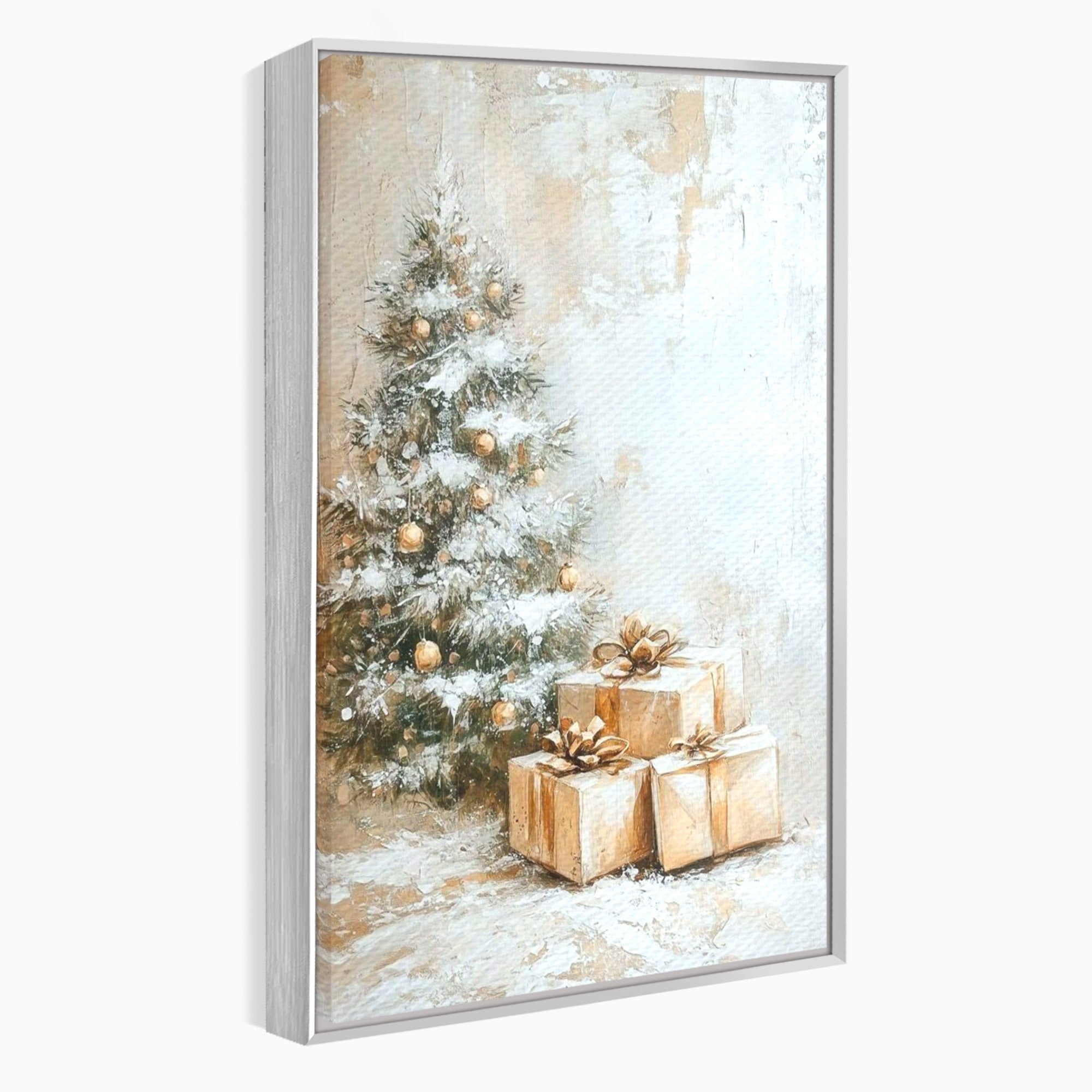 Tablou Canvas Premium LuxCanva® PI1101, Brad Si Cadouri De Craciun, Emotie, Cadouri, Brad, Iarna, Living, Culori Vibrante