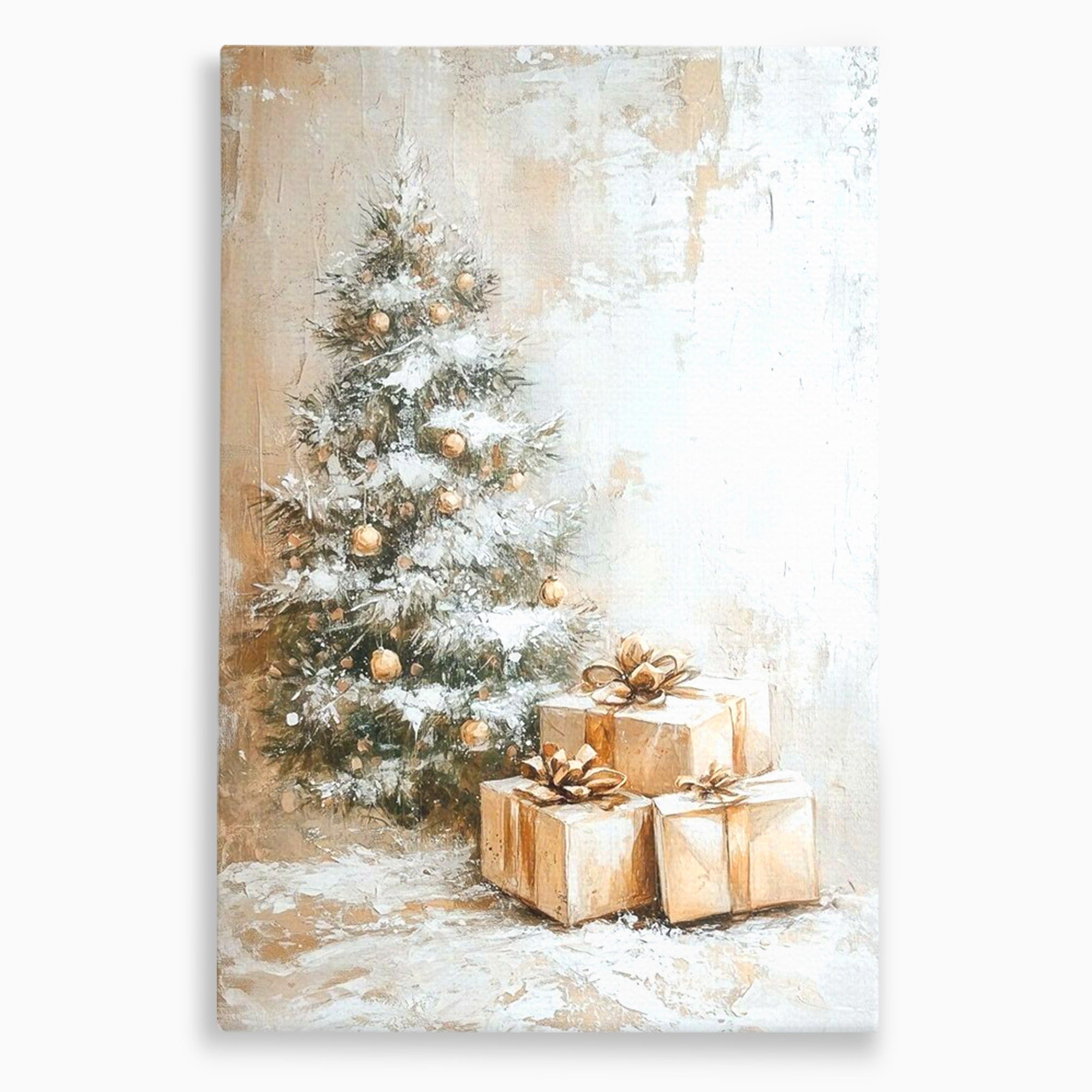 Tablou Canvas Premium LuxCanva® PI1101, Brad Si Cadouri De Craciun, Emotie, Cadouri, Brad, Iarna, Living, Culori Vibrante