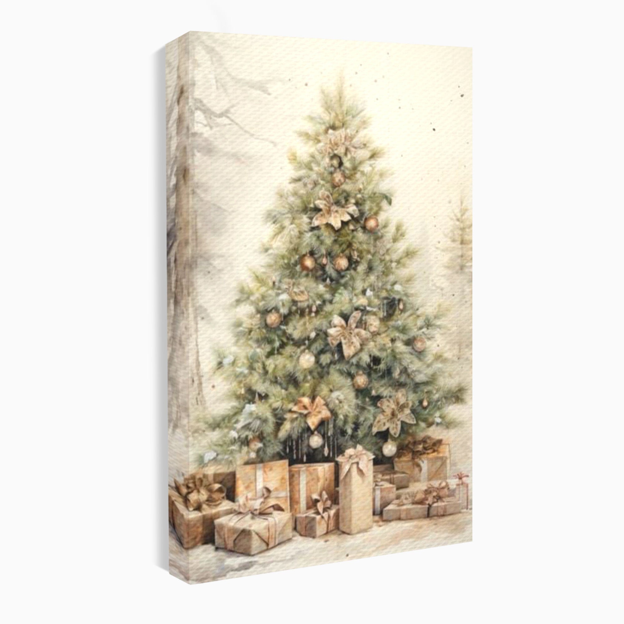 Tablou Canvas Premium LuxCanva® PI1102,Daruri Sub Brad, Copilarie, Craciun, Cadouri, Sarbatori, Living, Culori Vibrante