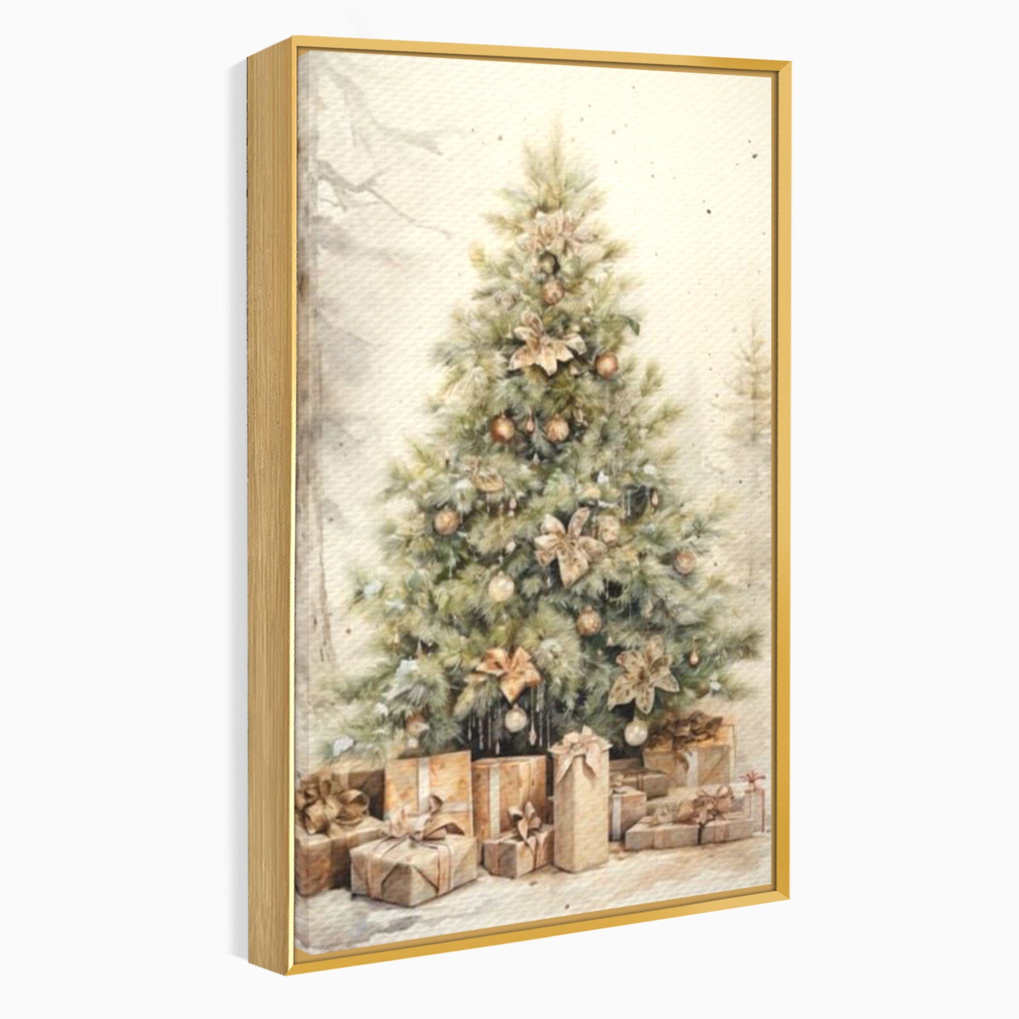 Tablou Canvas Premium LuxCanva® PI1102,Daruri Sub Brad, Copilarie, Craciun, Cadouri, Sarbatori, Living, Culori Vibrante
