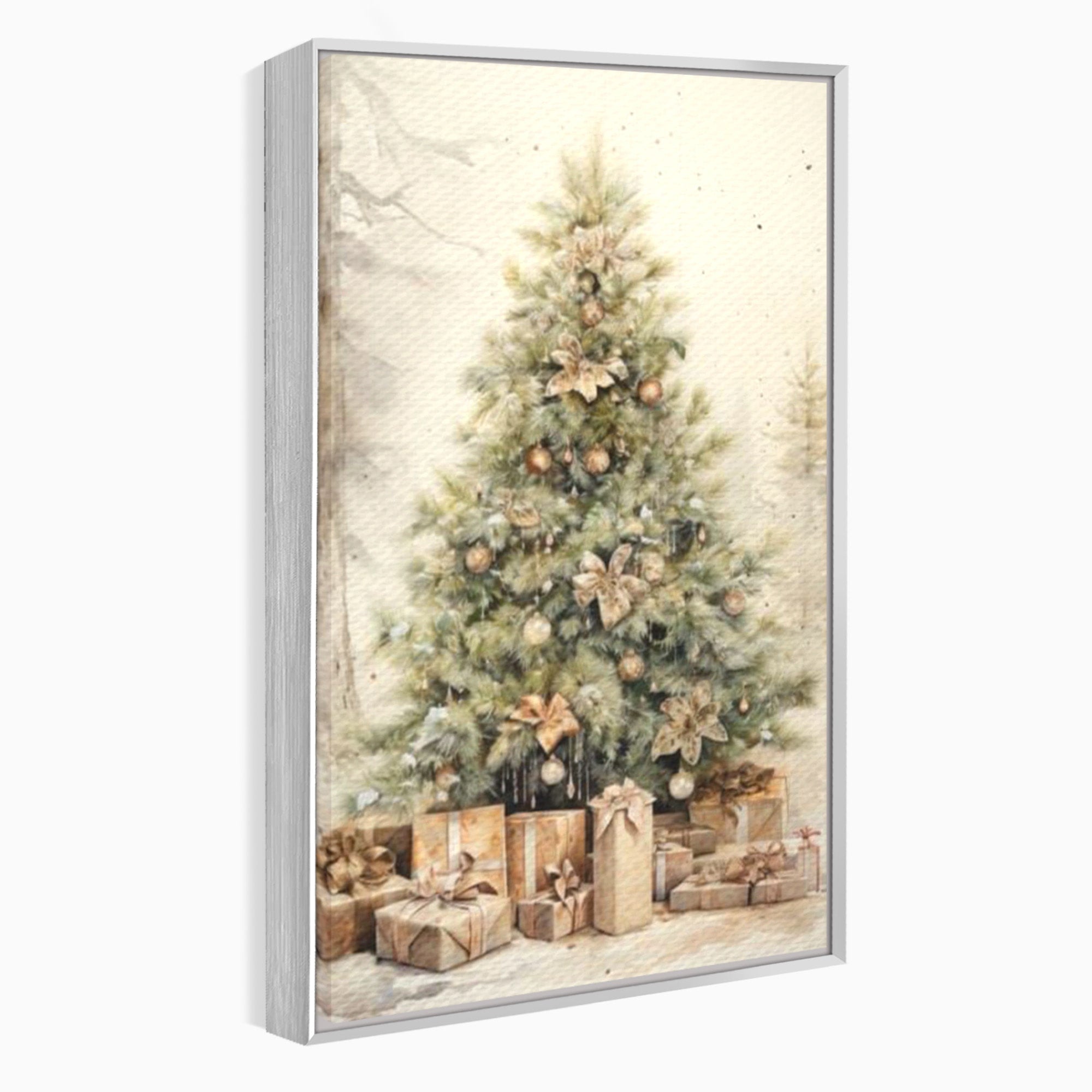 Tablou Canvas Premium LuxCanva® PI1102,Daruri Sub Brad, Copilarie, Craciun, Cadouri, Sarbatori, Living, Culori Vibrante