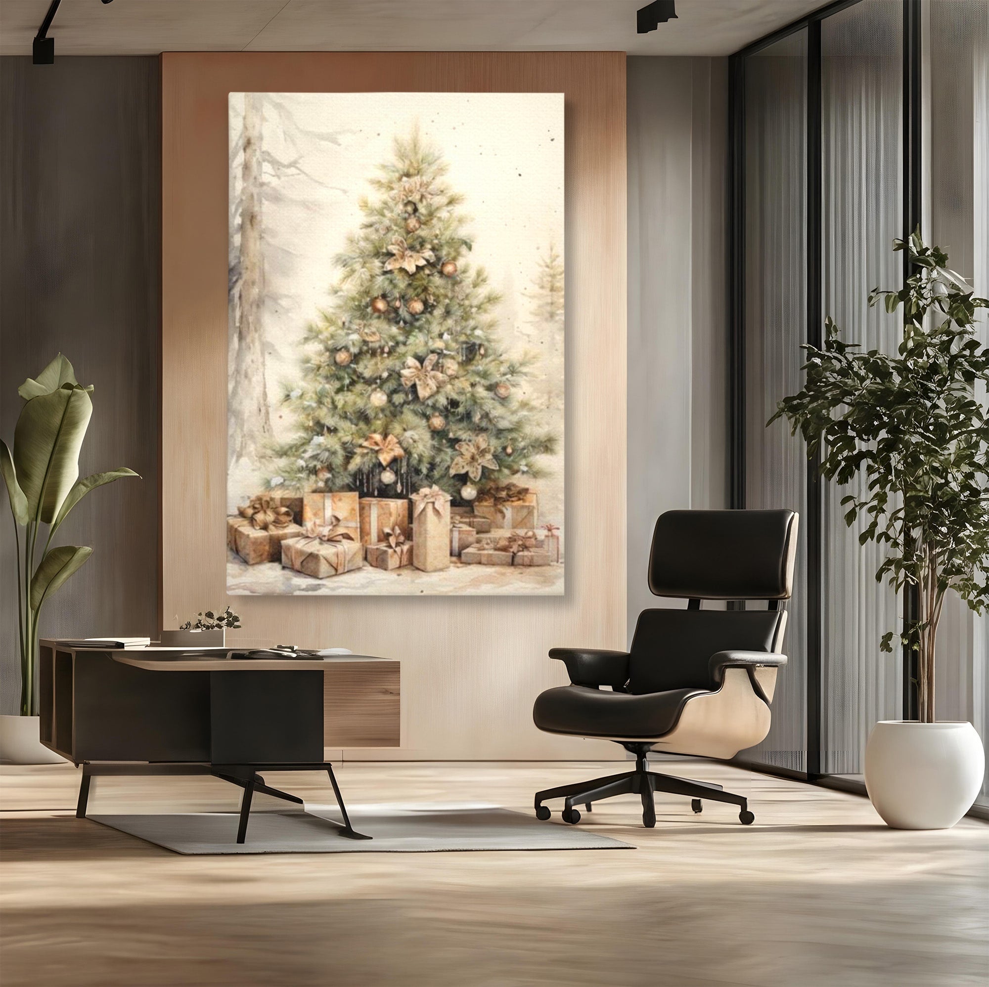 Tablou Canvas Premium LuxCanva® PI1102,Daruri Sub Brad, Copilarie, Craciun, Cadouri, Sarbatori, Living, Culori Vibrante