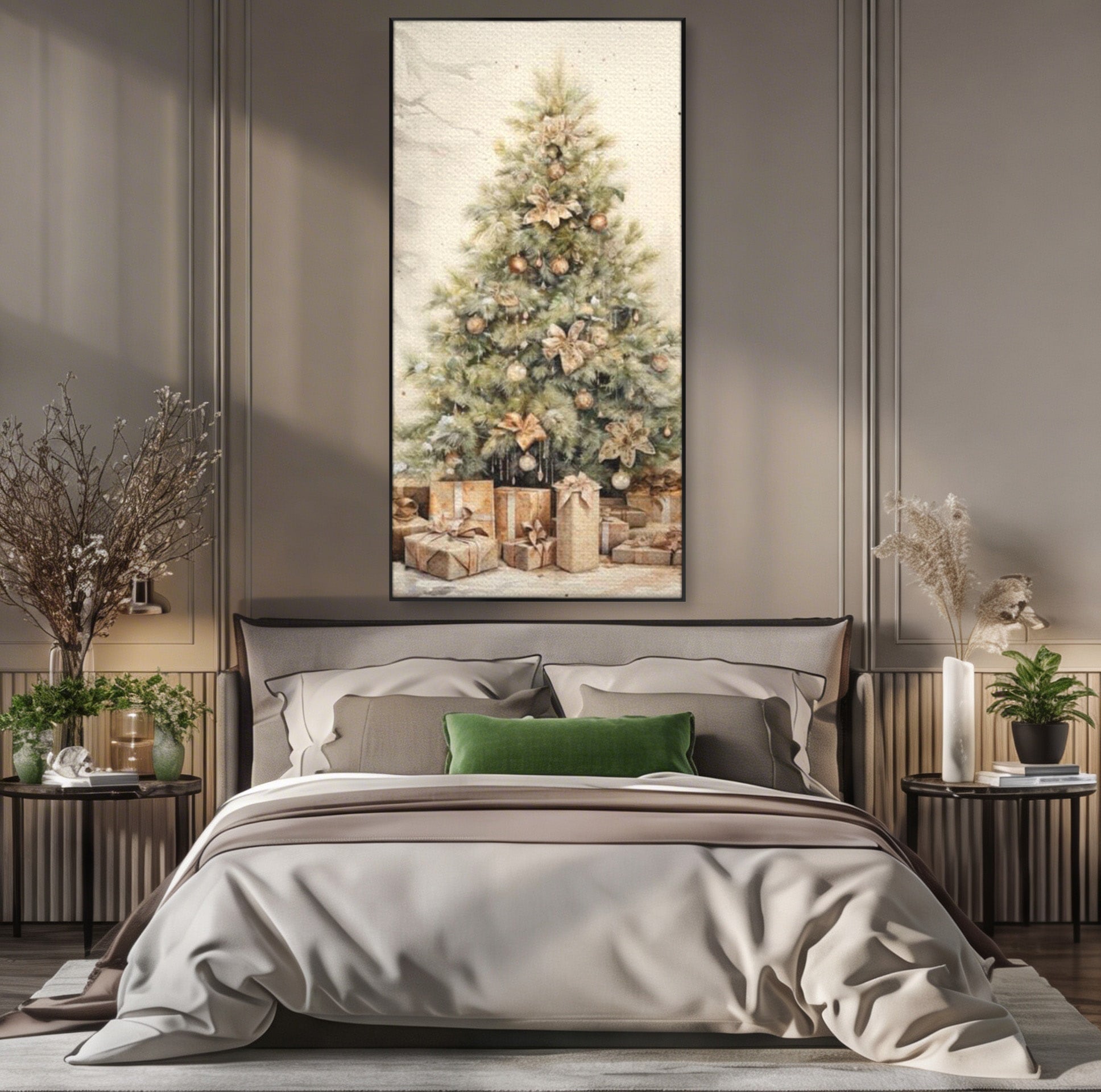 Tablou Canvas Premium LuxCanva® PI1102,Daruri Sub Brad, Copilarie, Craciun, Cadouri, Sarbatori, Living, Culori Vibrante