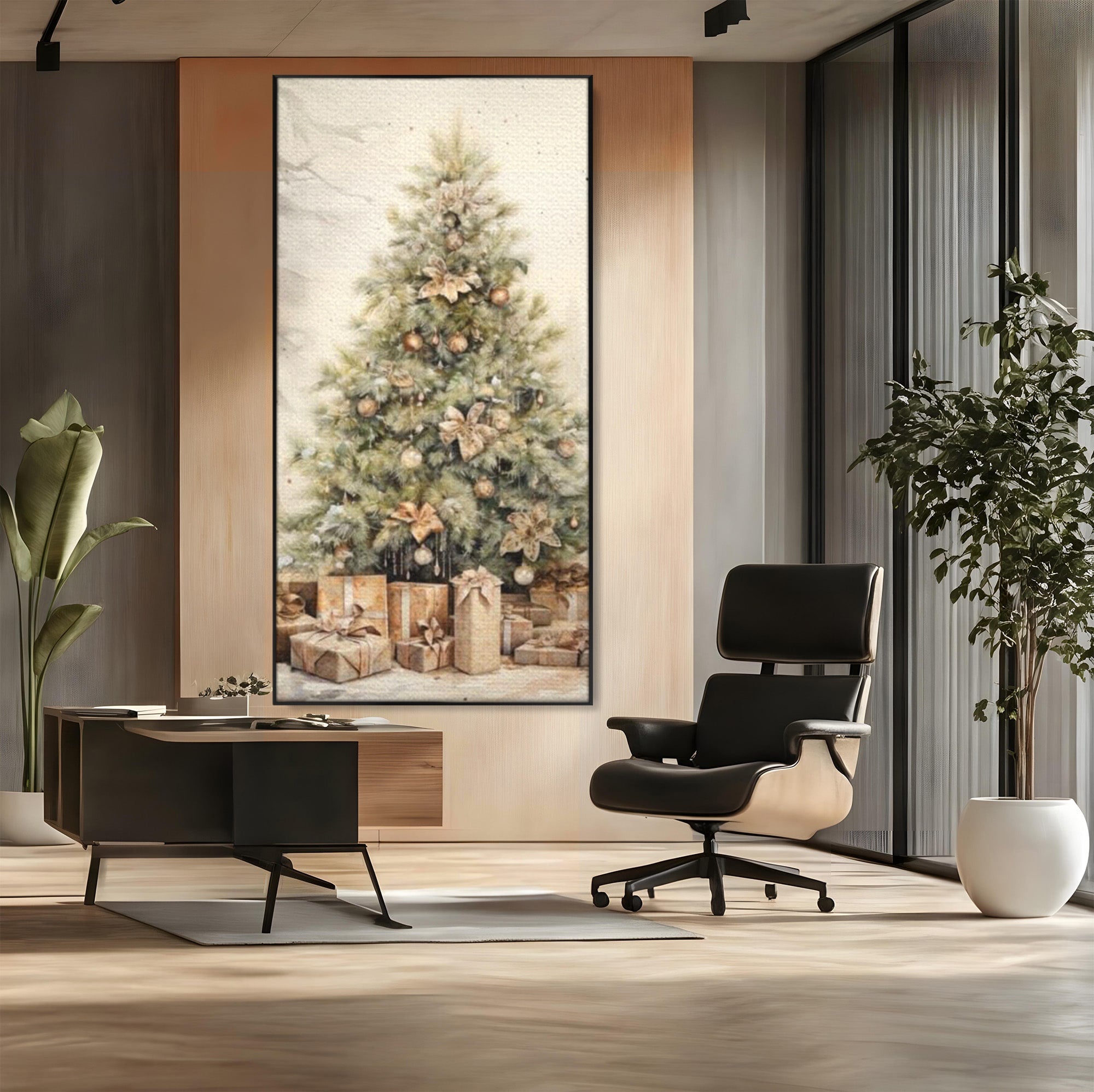 Tablou Canvas Premium LuxCanva® PI1102,Daruri Sub Brad, Copilarie, Craciun, Cadouri, Sarbatori, Living, Culori Vibrante
