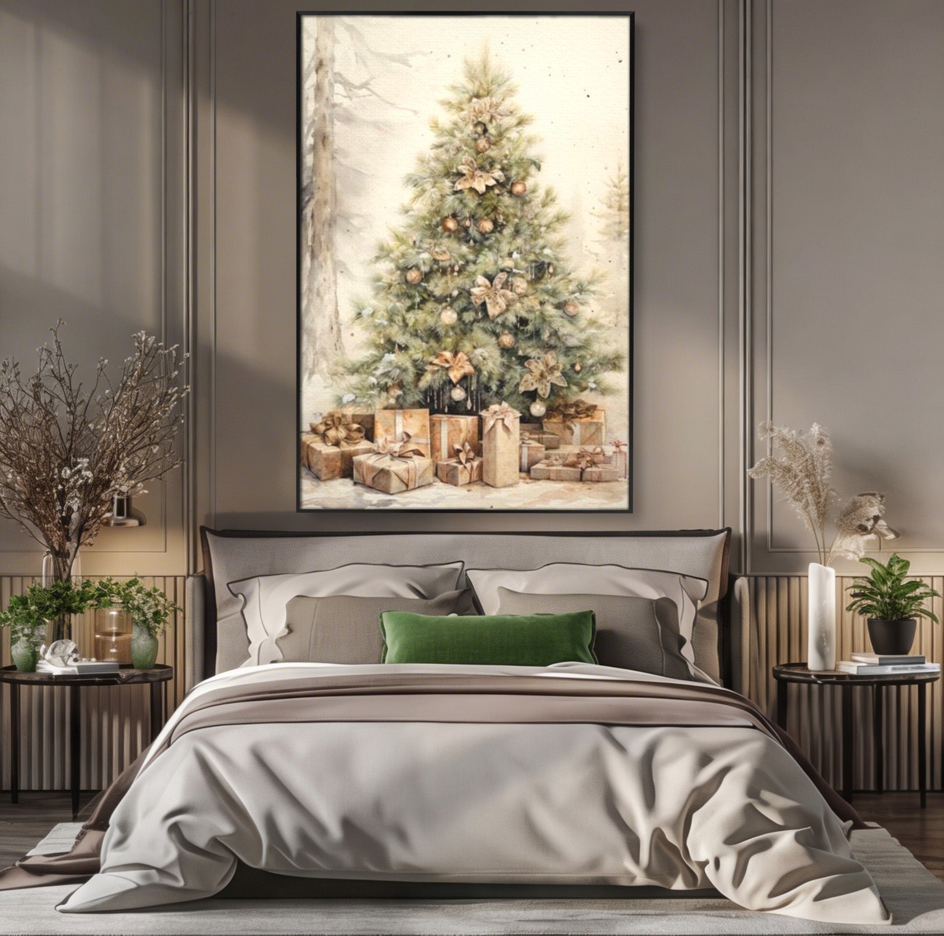 Tablou Canvas Premium LuxCanva® PI1102,Daruri Sub Brad, Copilarie, Craciun, Cadouri, Sarbatori, Living, Culori Vibrante