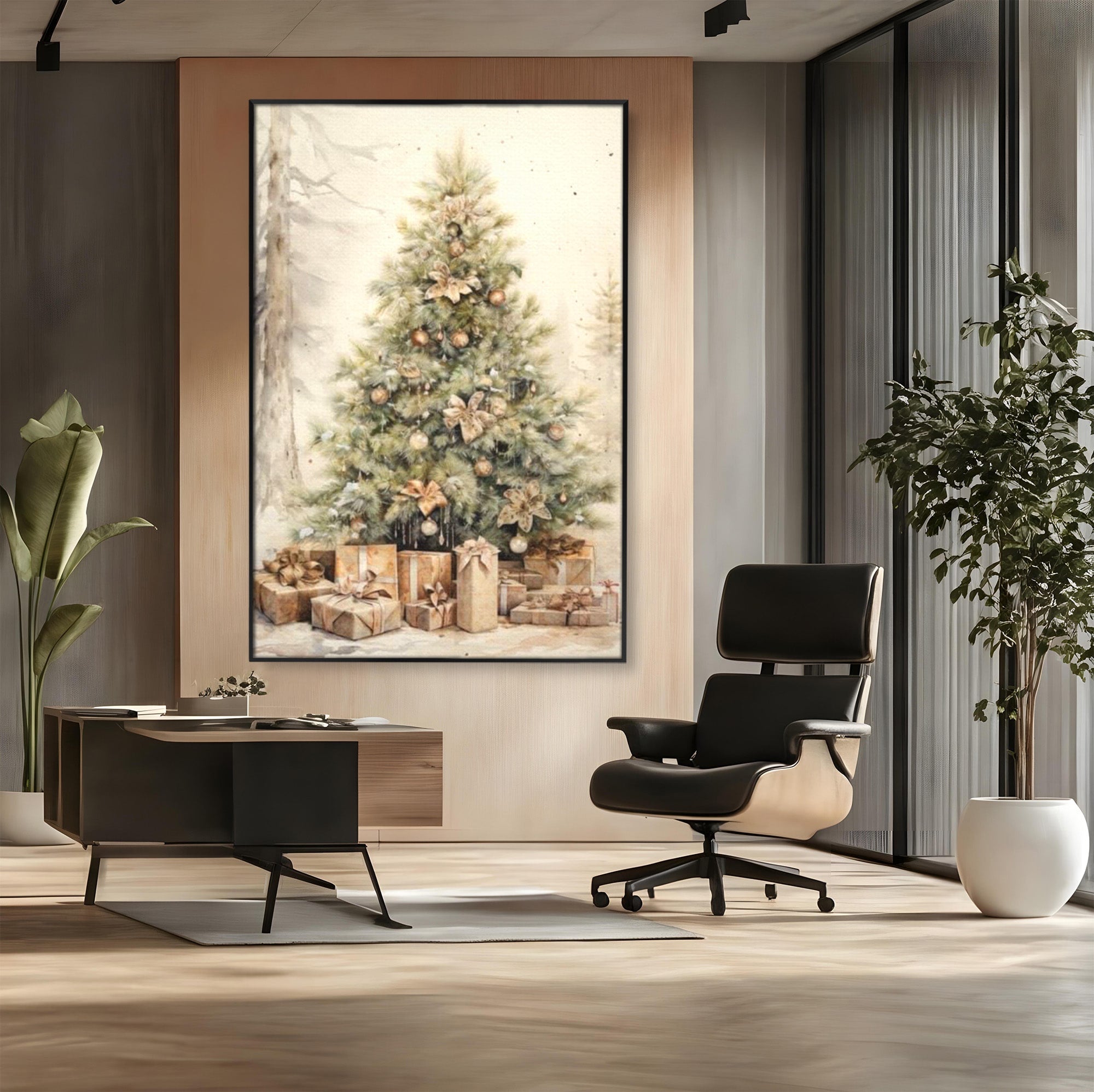 Tablou Canvas Premium LuxCanva® PI1102,Daruri Sub Brad, Copilarie, Craciun, Cadouri, Sarbatori, Living, Culori Vibrante