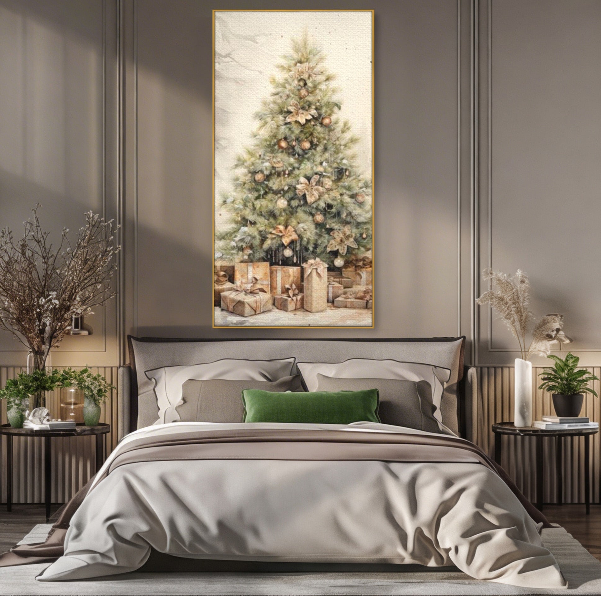 Tablou Canvas Premium LuxCanva® PI1102,Daruri Sub Brad, Copilarie, Craciun, Cadouri, Sarbatori, Living, Culori Vibrante