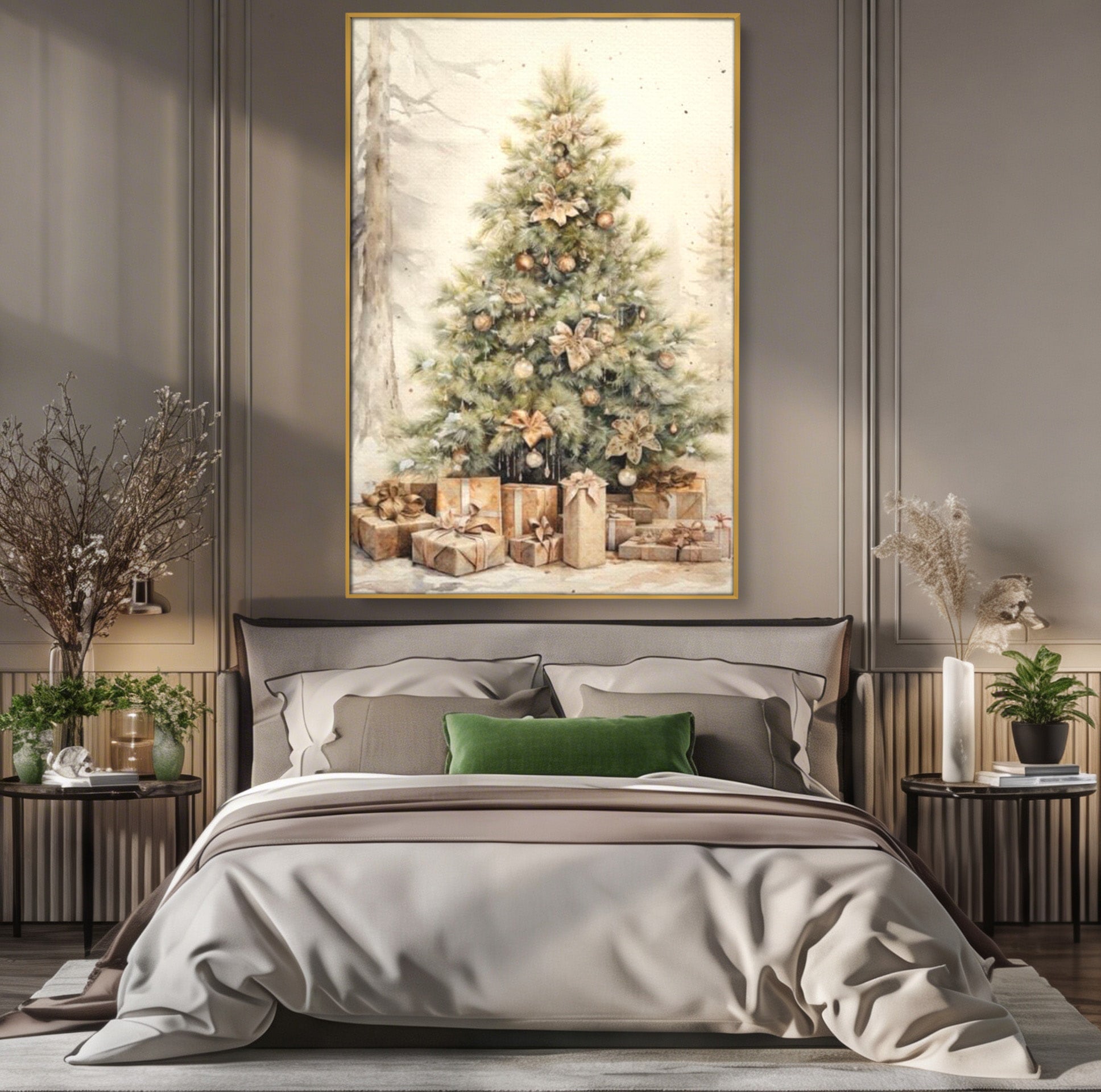 Tablou Canvas Premium LuxCanva® PI1102,Daruri Sub Brad, Copilarie, Craciun, Cadouri, Sarbatori, Living, Culori Vibrante