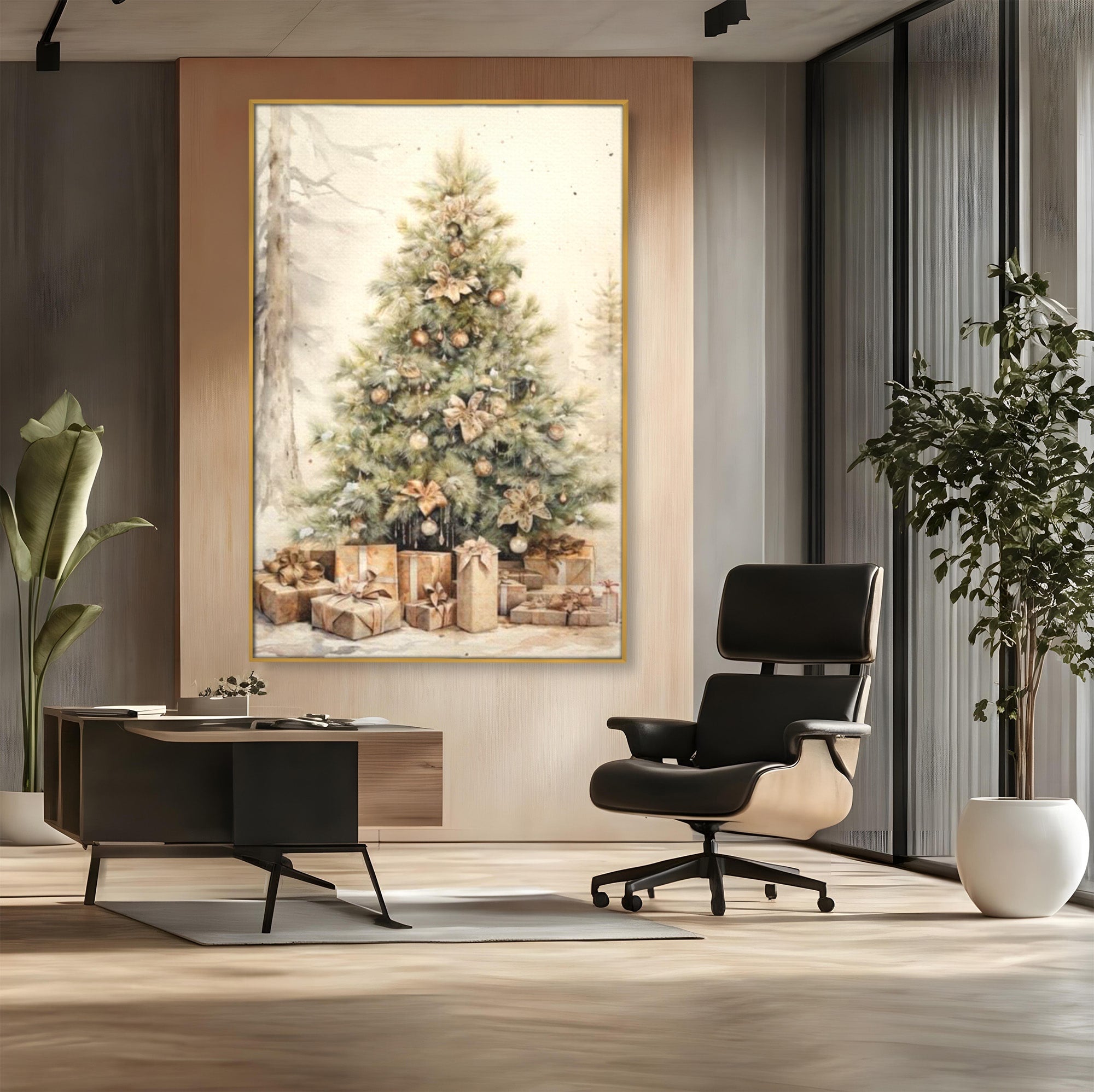 Tablou Canvas Premium LuxCanva® PI1102,Daruri Sub Brad, Copilarie, Craciun, Cadouri, Sarbatori, Living, Culori Vibrante