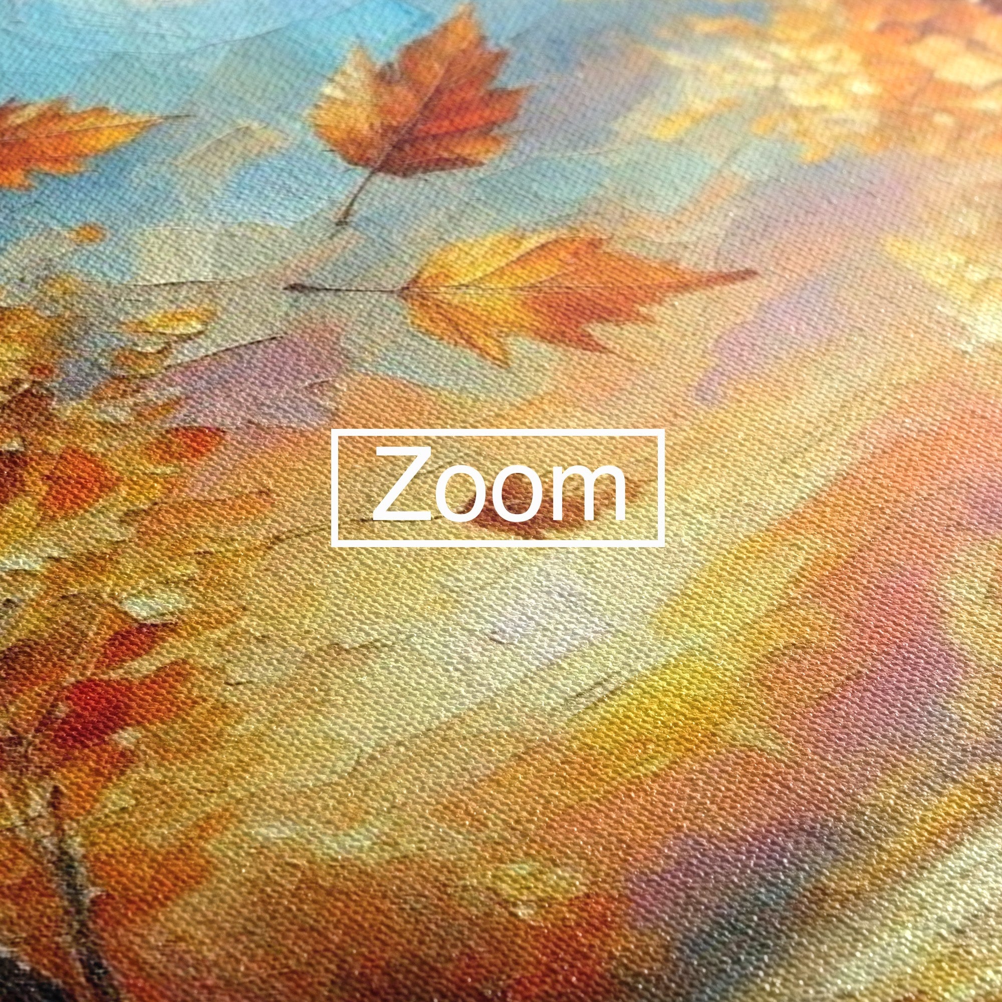 Tablou Canvas Premium LuxCanva® PI1114, Toamna Magica, Auriu, Peisaj, Frunze, Apus, Living, Culori Vibrante