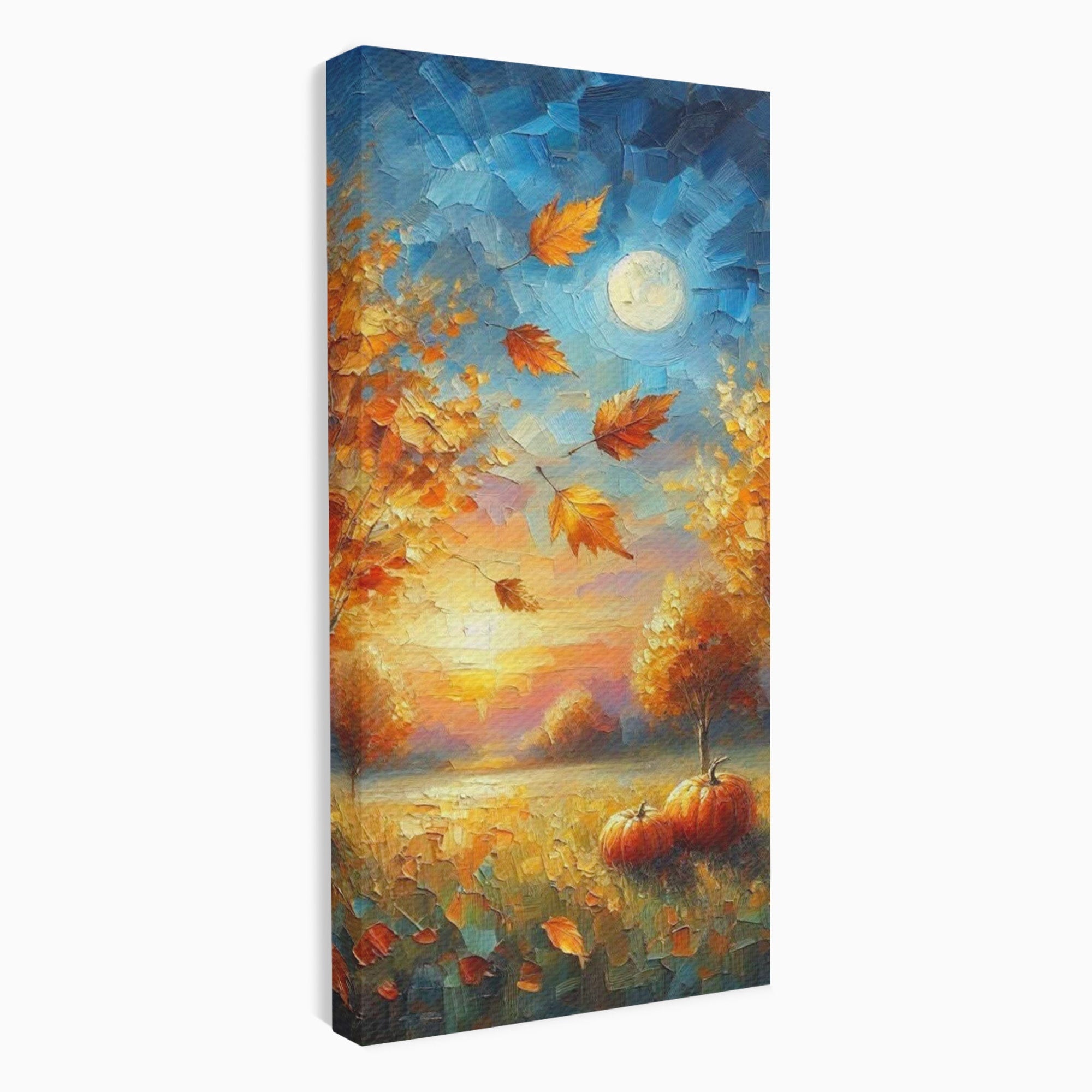 Tablou Canvas Premium LuxCanva® PI1114, Toamna Magica, Auriu, Peisaj, Frunze, Apus, Living, Culori Vibrante