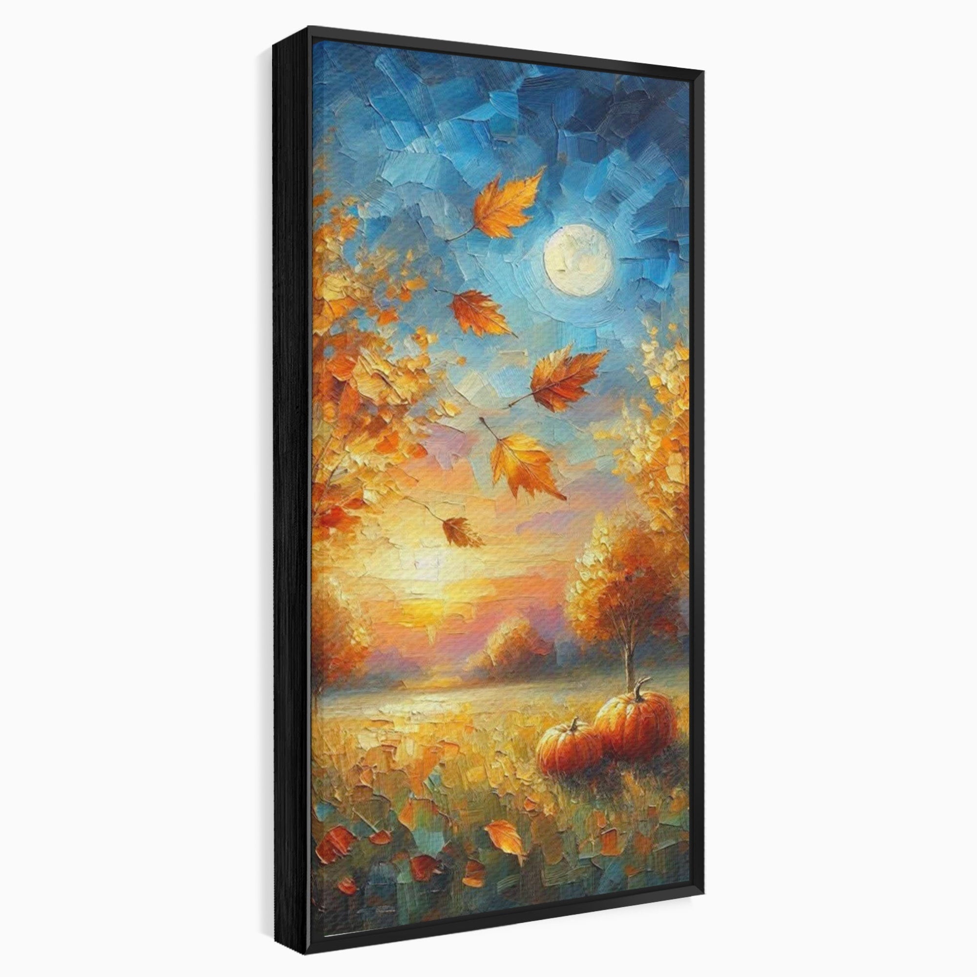 Tablou Canvas Premium LuxCanva® PI1114, Toamna Magica, Auriu, Peisaj, Frunze, Apus, Living, Culori Vibrante