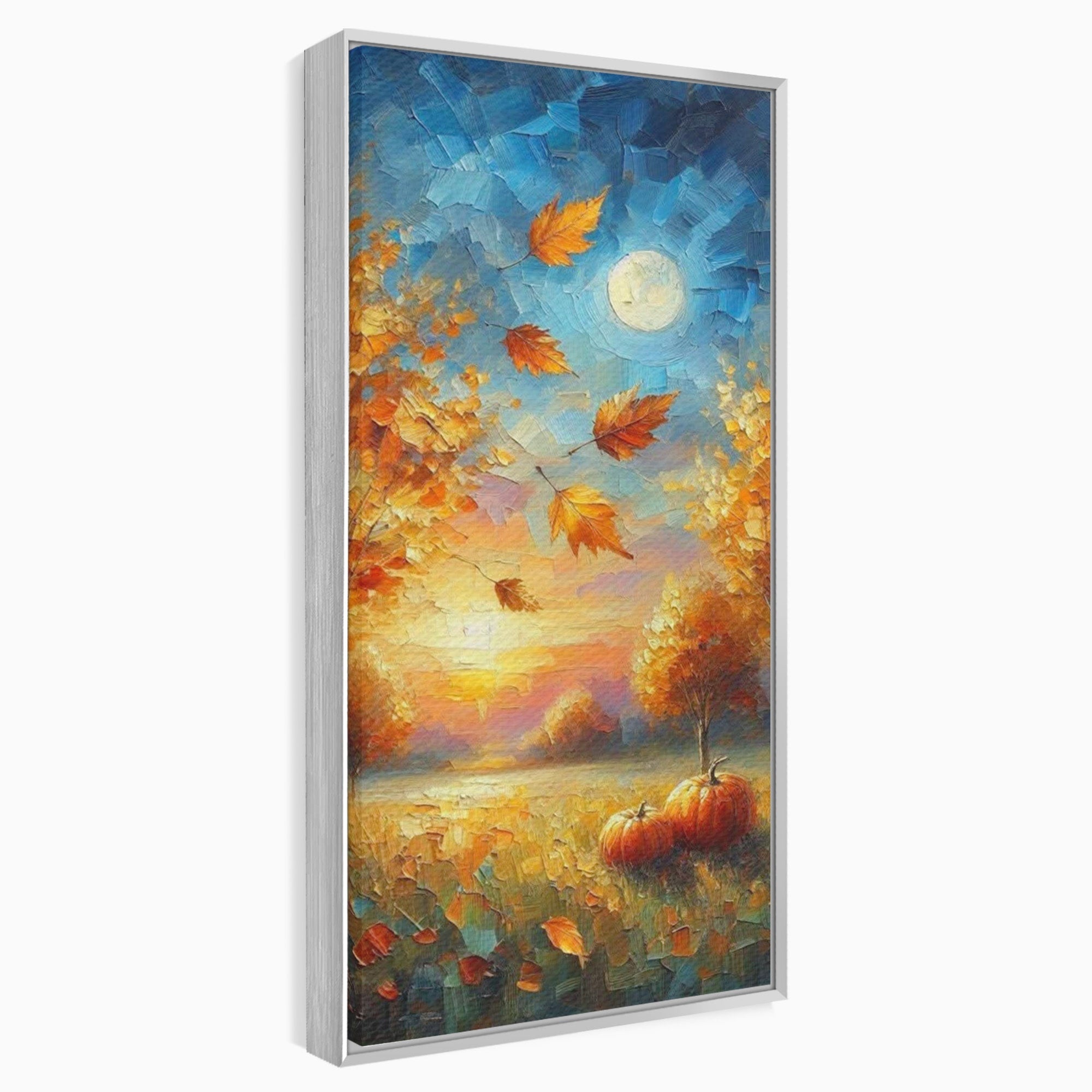 Tablou Canvas Premium LuxCanva® PI1114, Toamna Magica, Auriu, Peisaj, Frunze, Apus, Living, Culori Vibrante