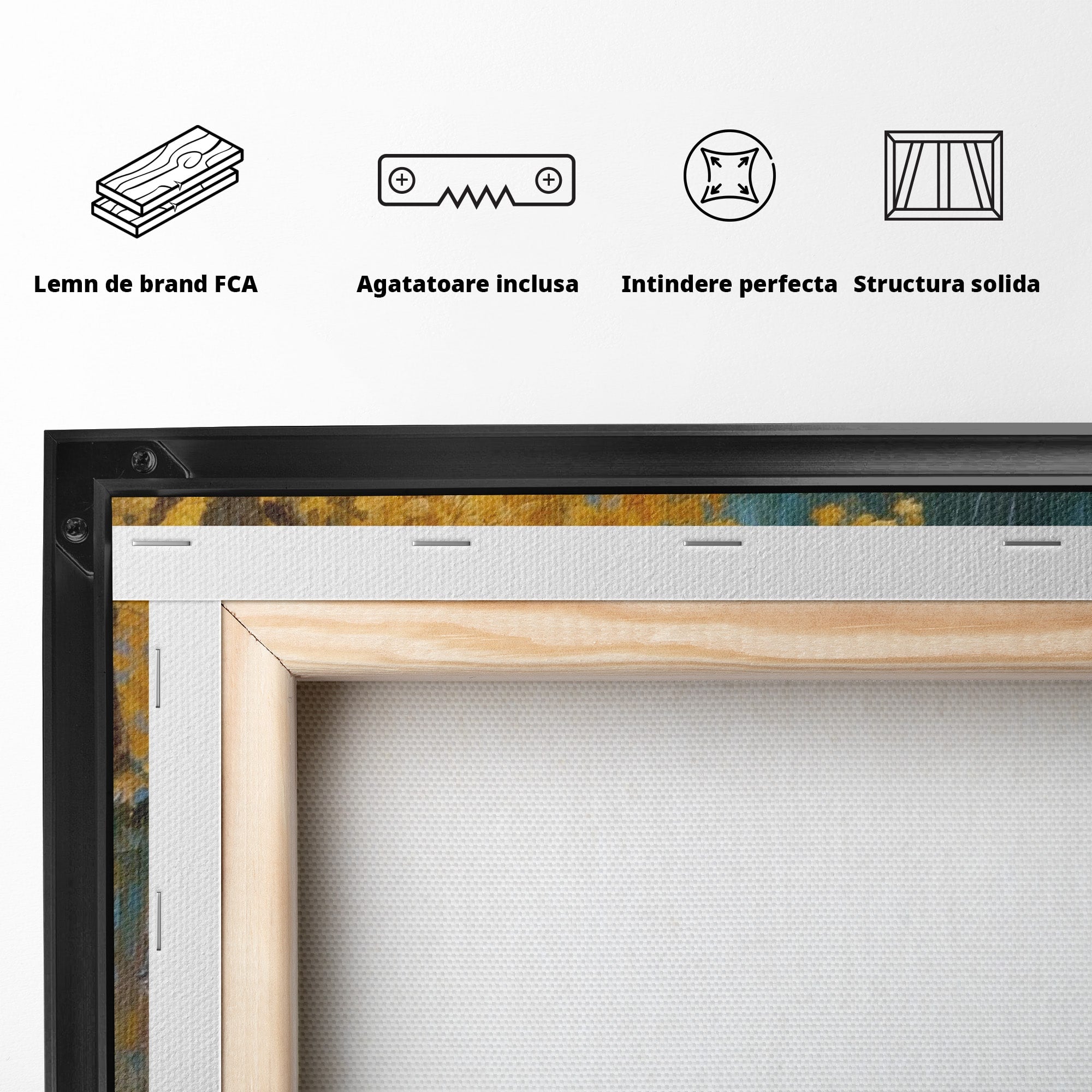 Tablou Canvas Premium LuxCanva® PI1116, Plimbare In Ploaie, Femeie, Umbrela, Toamna, Living, Peisaj, Culori Vibrante