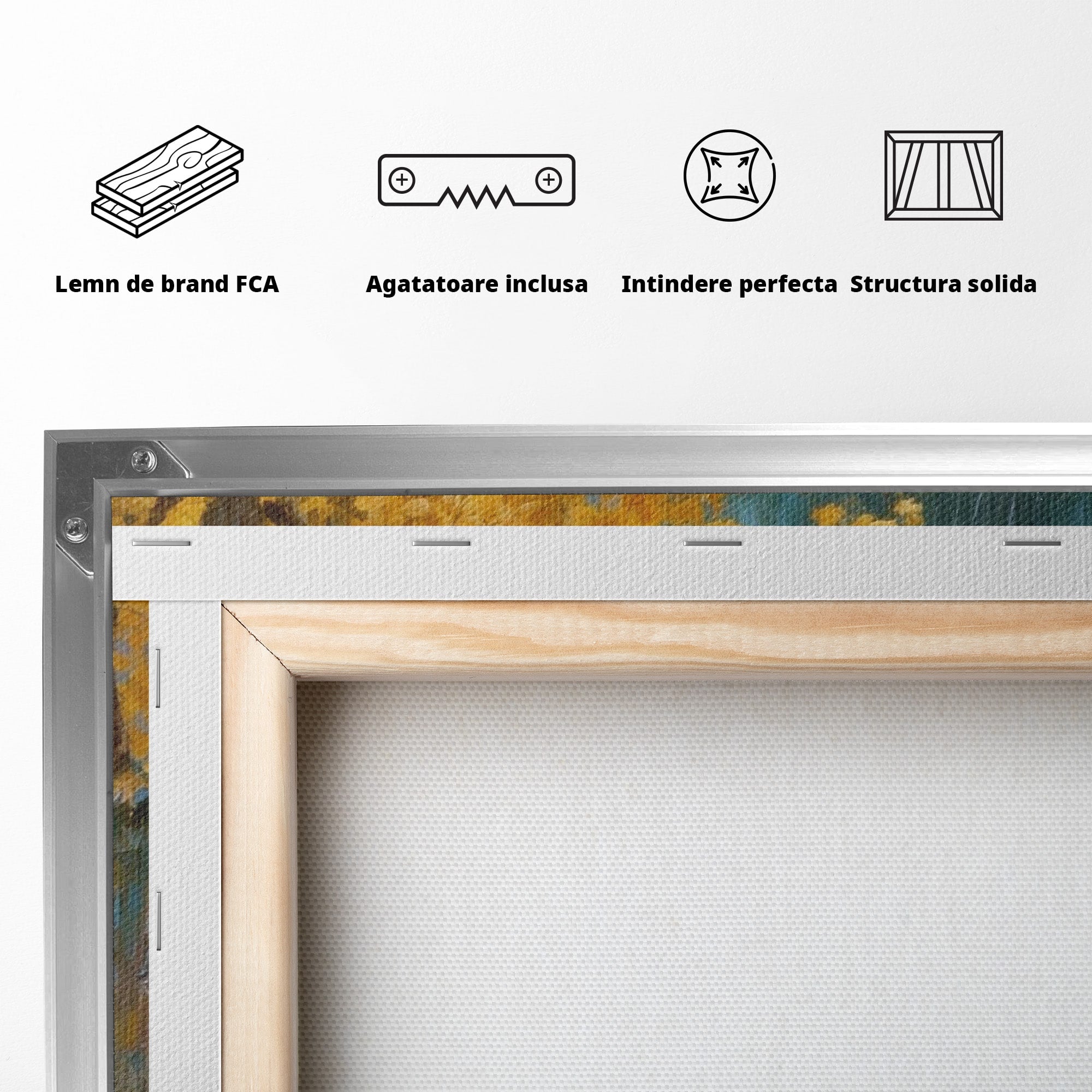 Tablou Canvas Premium LuxCanva® PI1116, Plimbare In Ploaie, Femeie, Umbrela, Toamna, Living, Peisaj, Culori Vibrante