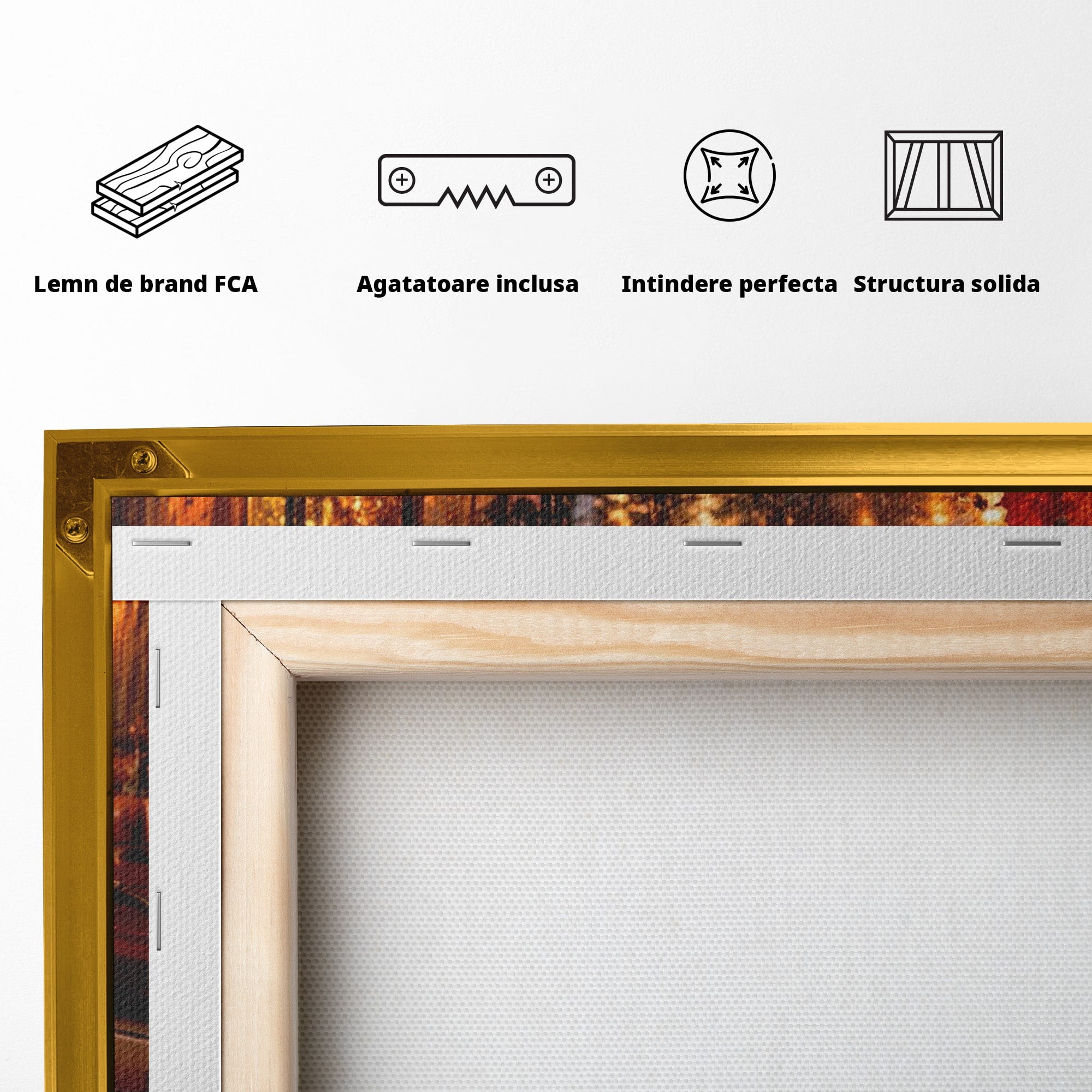Tablou Canvas Premium LuxCanva® PI1120, Toamna Cocheta, Liniste, Cafea, Relaxare, Living, Plimbare, Culori Vibrante