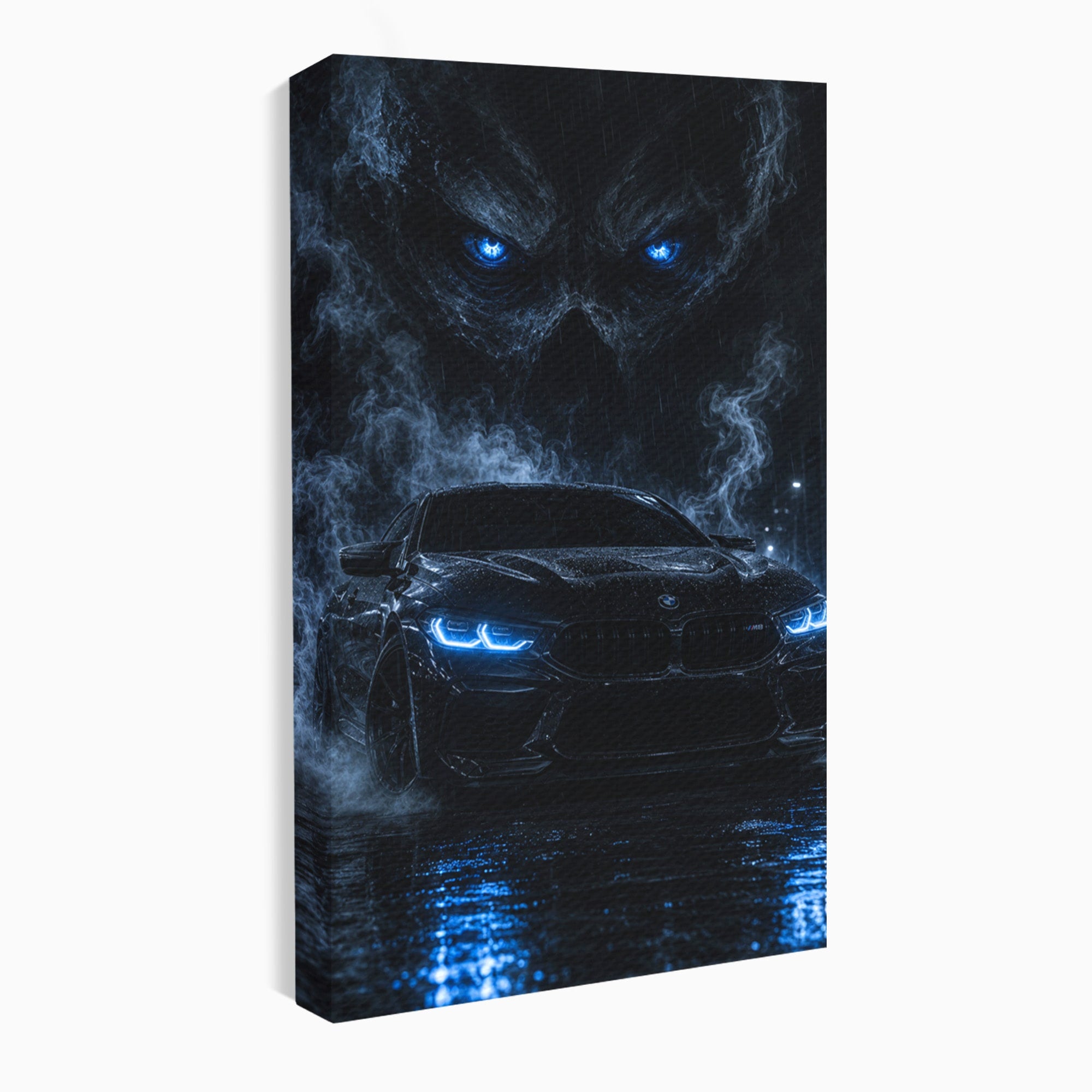 Tablou Canvas Premium LuxCanva® PI1135, Masina In Noapte, Vehicul, Intuneric, Mister, Ploaie, Living, Dormitor, Culori Vibrante