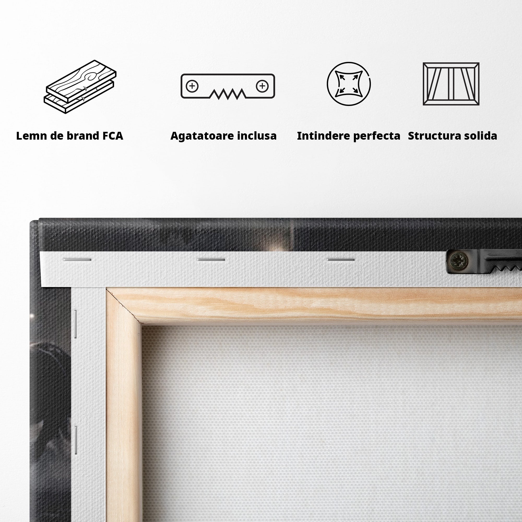 Tablou Canvas Premium LuxCanva® PI1136, Cursa Nocturna, Masina, Cal, Viteza, Aventura, Noapte, Living, Birou, Culori Vibrante
