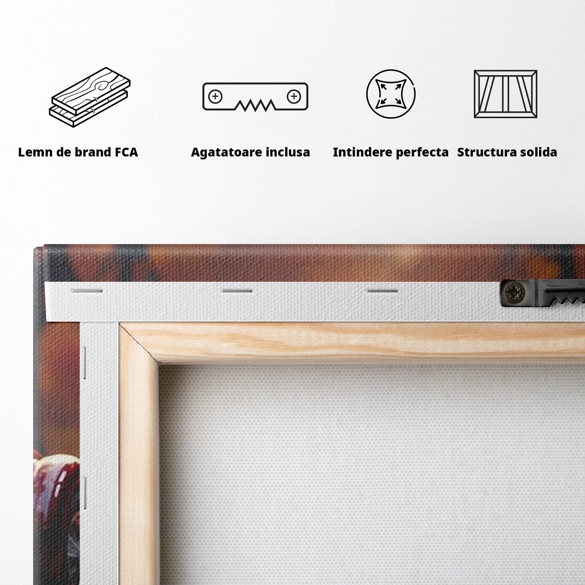 Tablou Canvas Premium LuxCanva® PI1138, Masina Clasica In Toamna, Vechi, Anotimp, Frunze, Retro, Living, Culori Vibrante