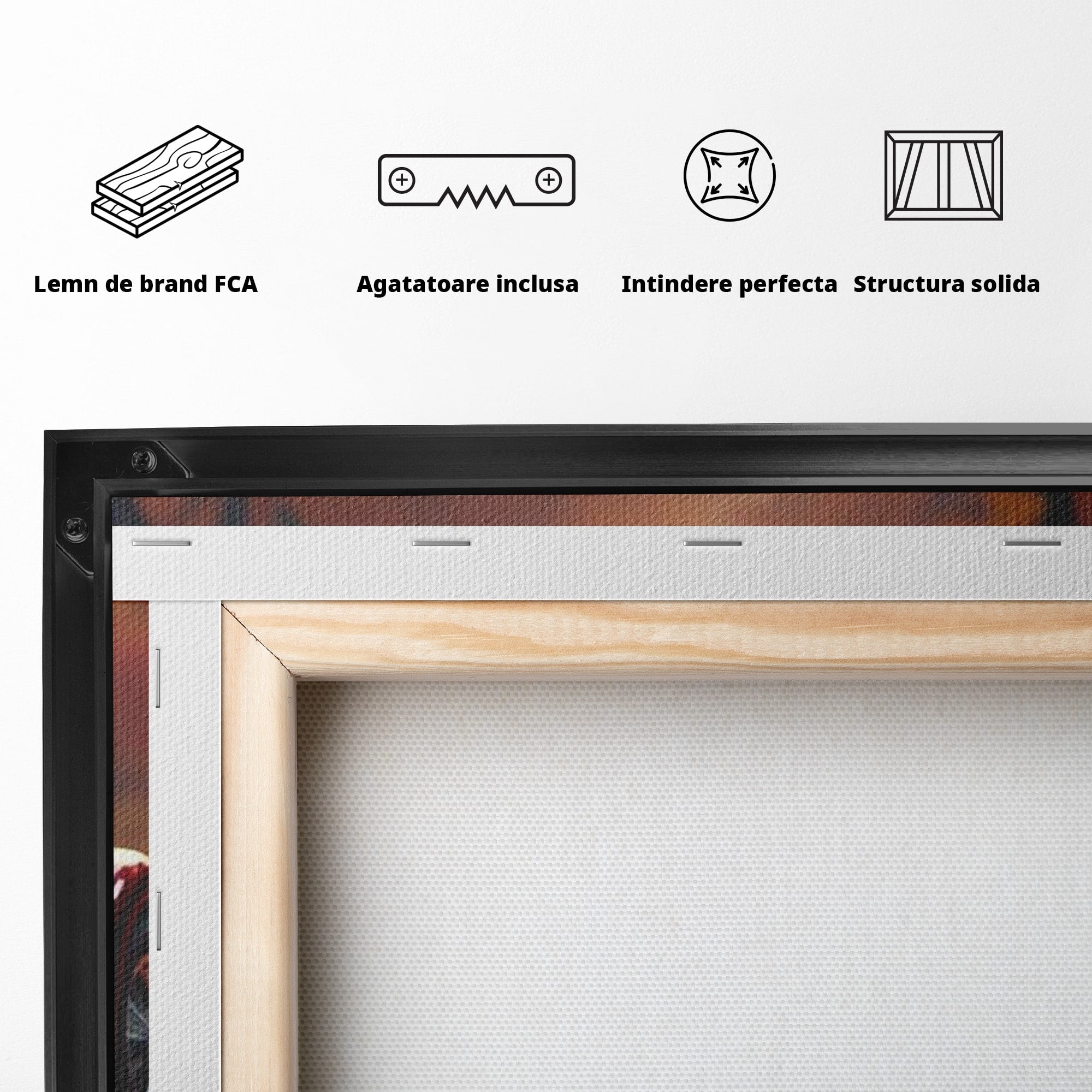 Tablou Canvas Premium LuxCanva® PI1138, Masina Clasica In Toamna, Vechi, Anotimp, Frunze, Retro, Living, Culori Vibrante