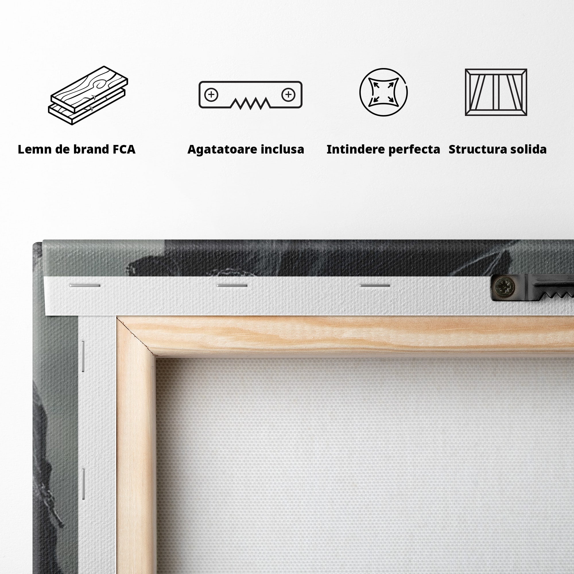 Tablou Canvas Premium LuxCanva® PI1140, Cavalerul Intunecat, Soldat, Cal, Fantezie, Intuneric, Mister, Living, Dormitor, Culori Vibrante