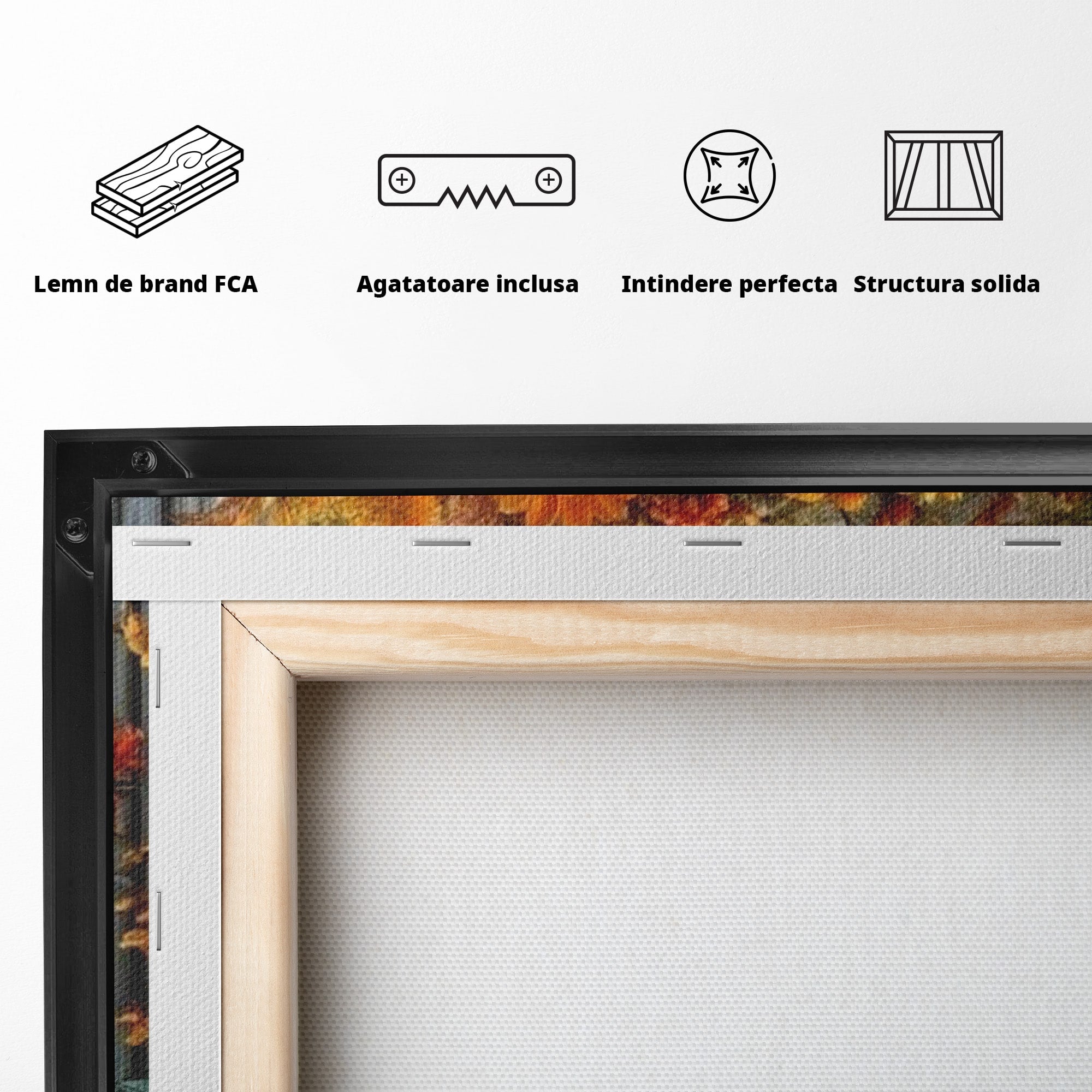 Tablou Canvas Premium LuxCanva® PI1142, Toamna Cu Dovleci, Decor, Flori, Toamna, Living, Natura, Magie, Ferestre, Culori Vibrante