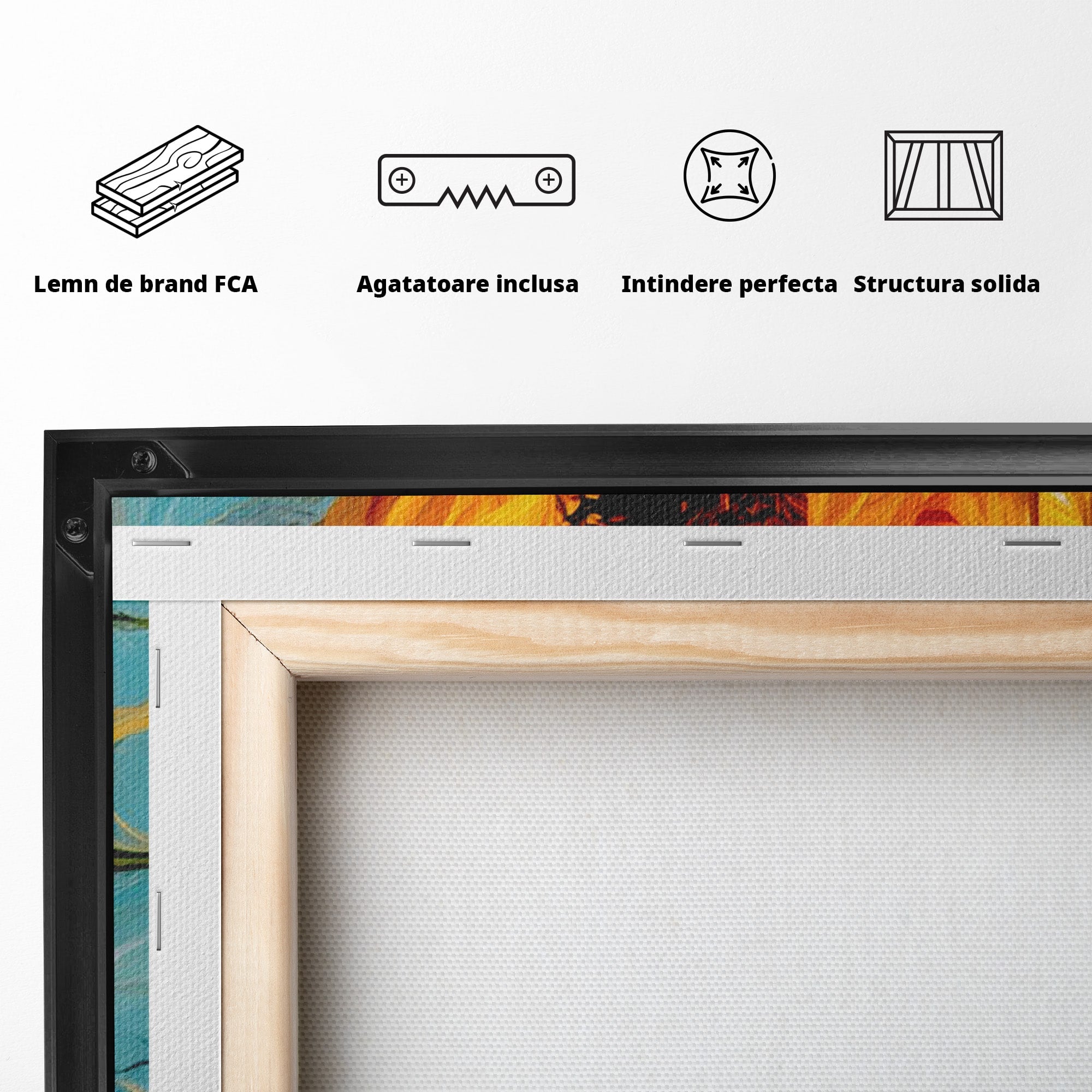 Tablou Canvas Premium LuxCanva® PI1145, Floarea Soarelui, Seminte, Natura, Living, Dormitor, Arta, Culori Vibrante