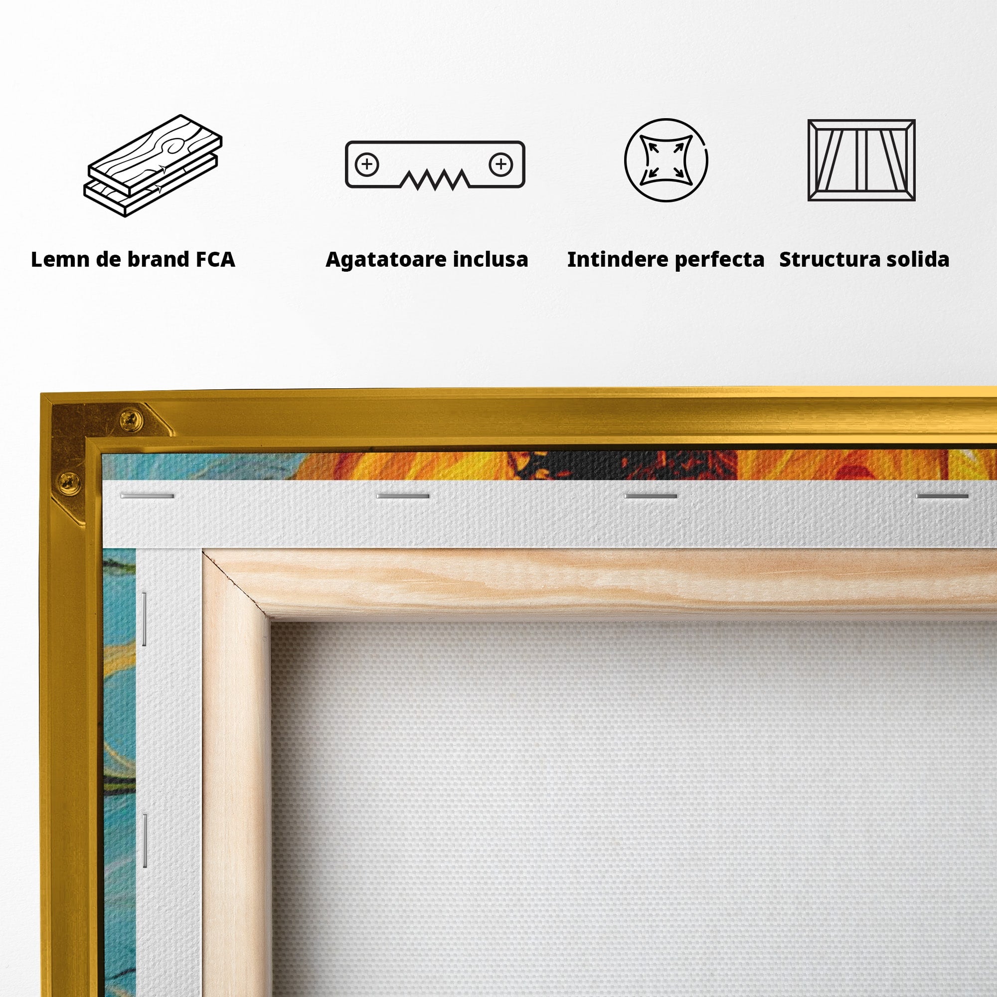 Tablou Canvas Premium LuxCanva® PI1145, Floarea Soarelui, Seminte, Natura, Living, Dormitor, Arta, Culori Vibrante