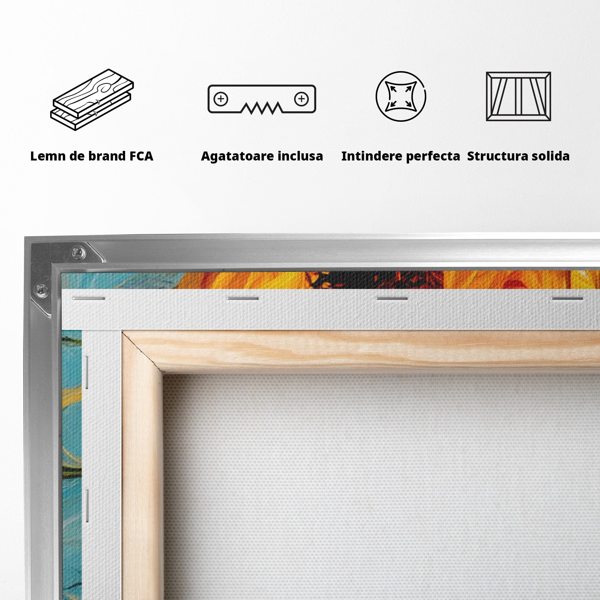 Tablou Canvas Premium LuxCanva® PI1145, Floarea Soarelui, Seminte, Natura, Living, Dormitor, Arta, Culori Vibrante